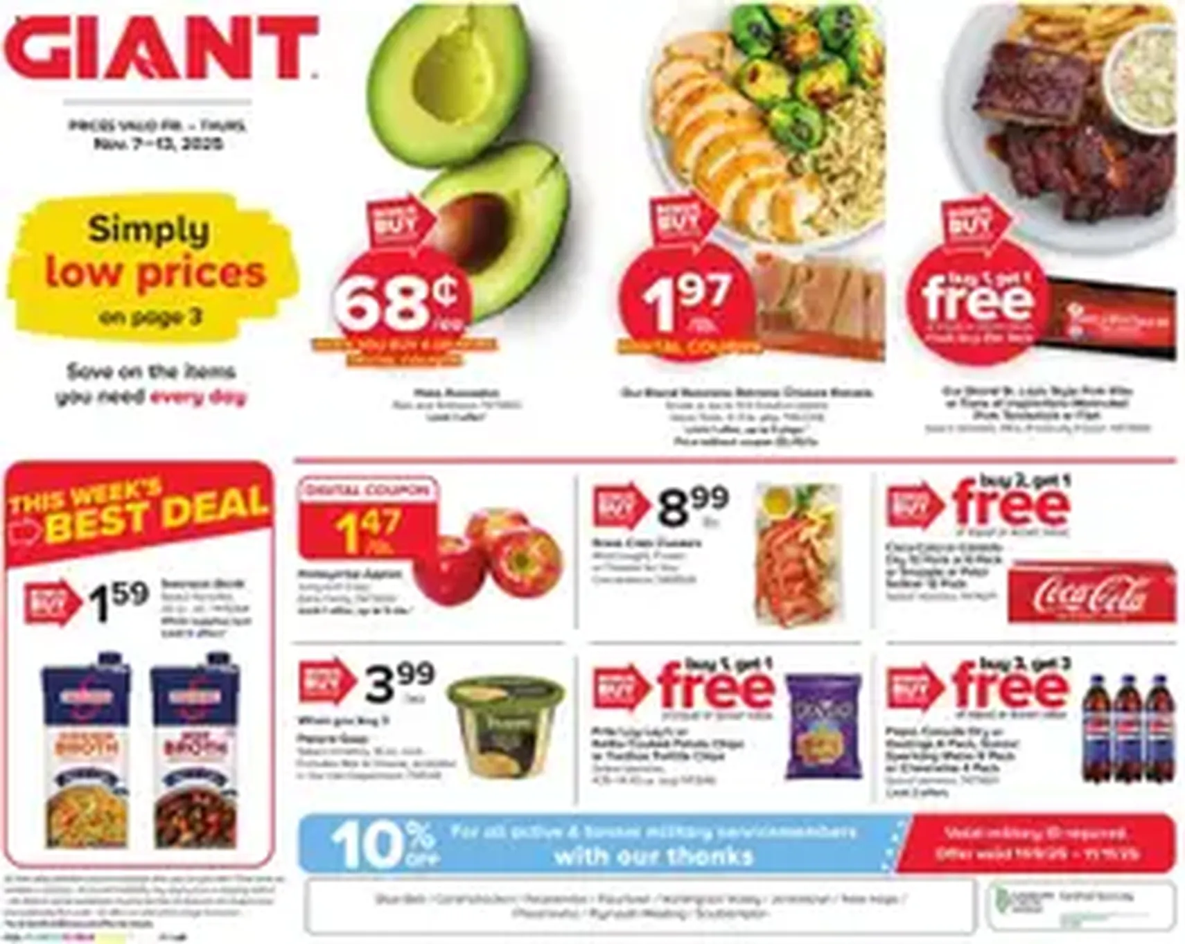 Giant Weekly Ad - valid flyer from 11/07/2025, page 1 of 1