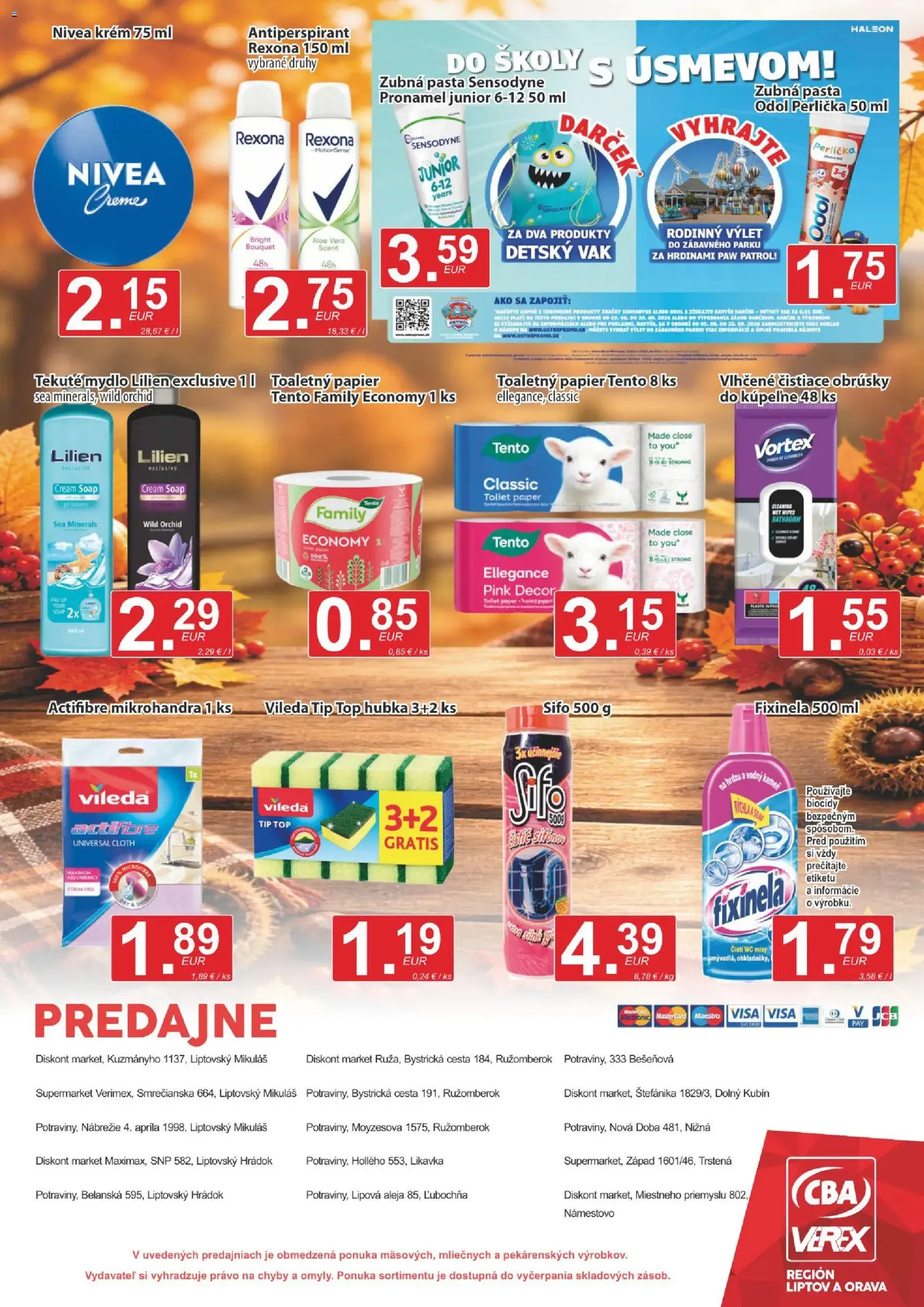 CBA Verex leták - platný leták od 17.09.2026 strana 12 z 12