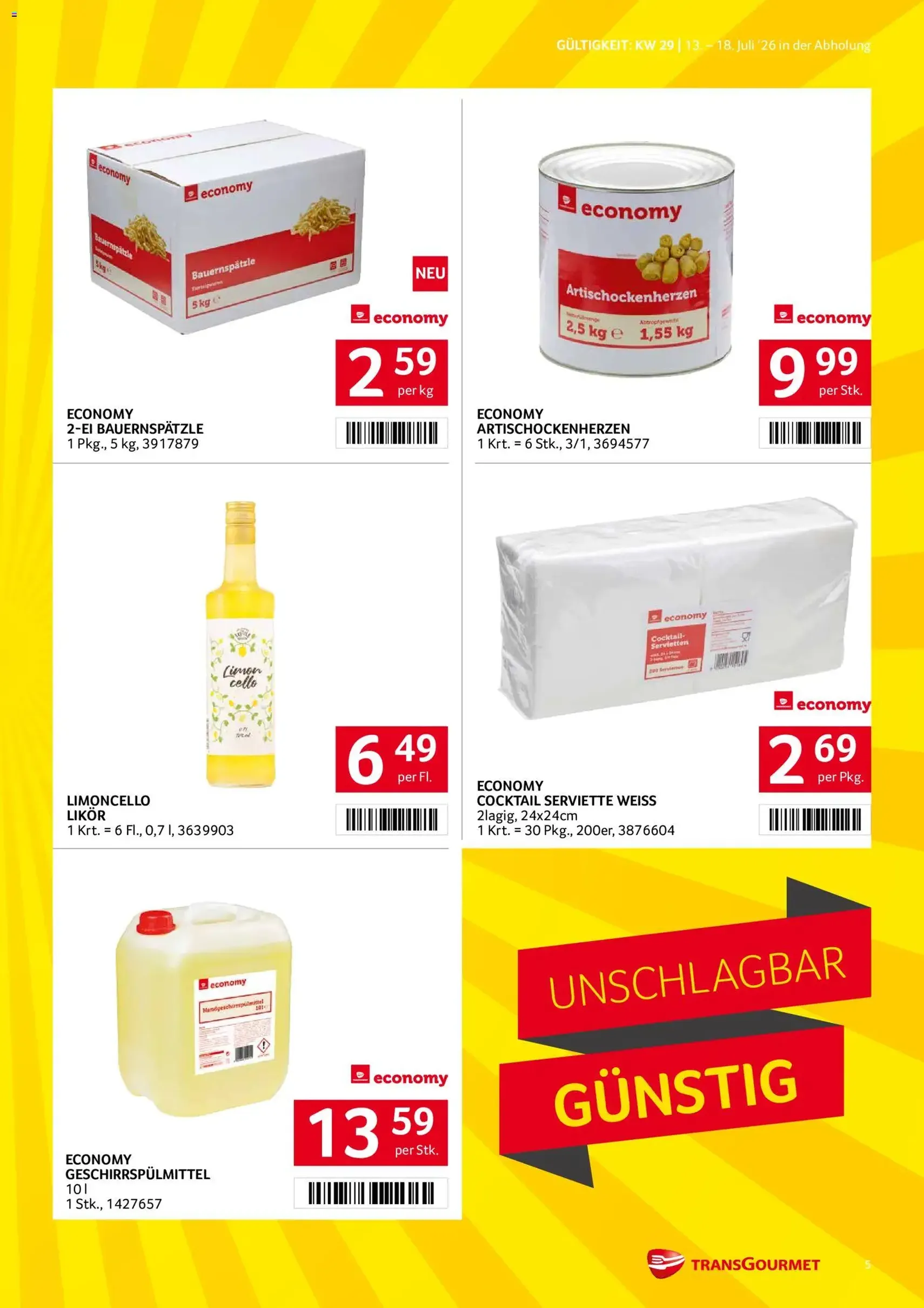 Transgourmet Flugblatt - Gültiger Prospekt ab 13.07.2026, Seite 5 von insgesamt 44