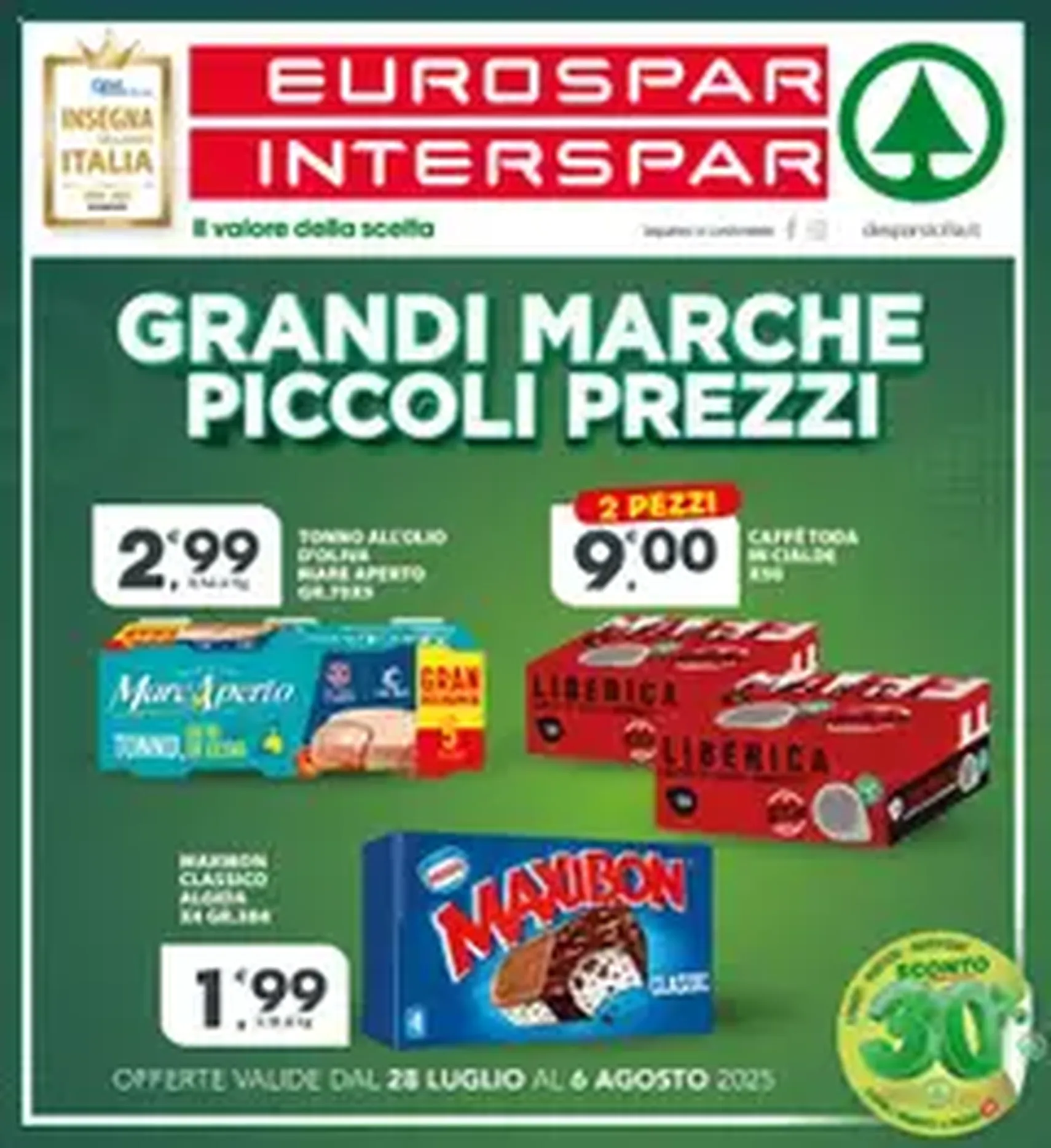 Volantino Interspar - volantino valido dal 28/07/2025 pagina 1 di 1
