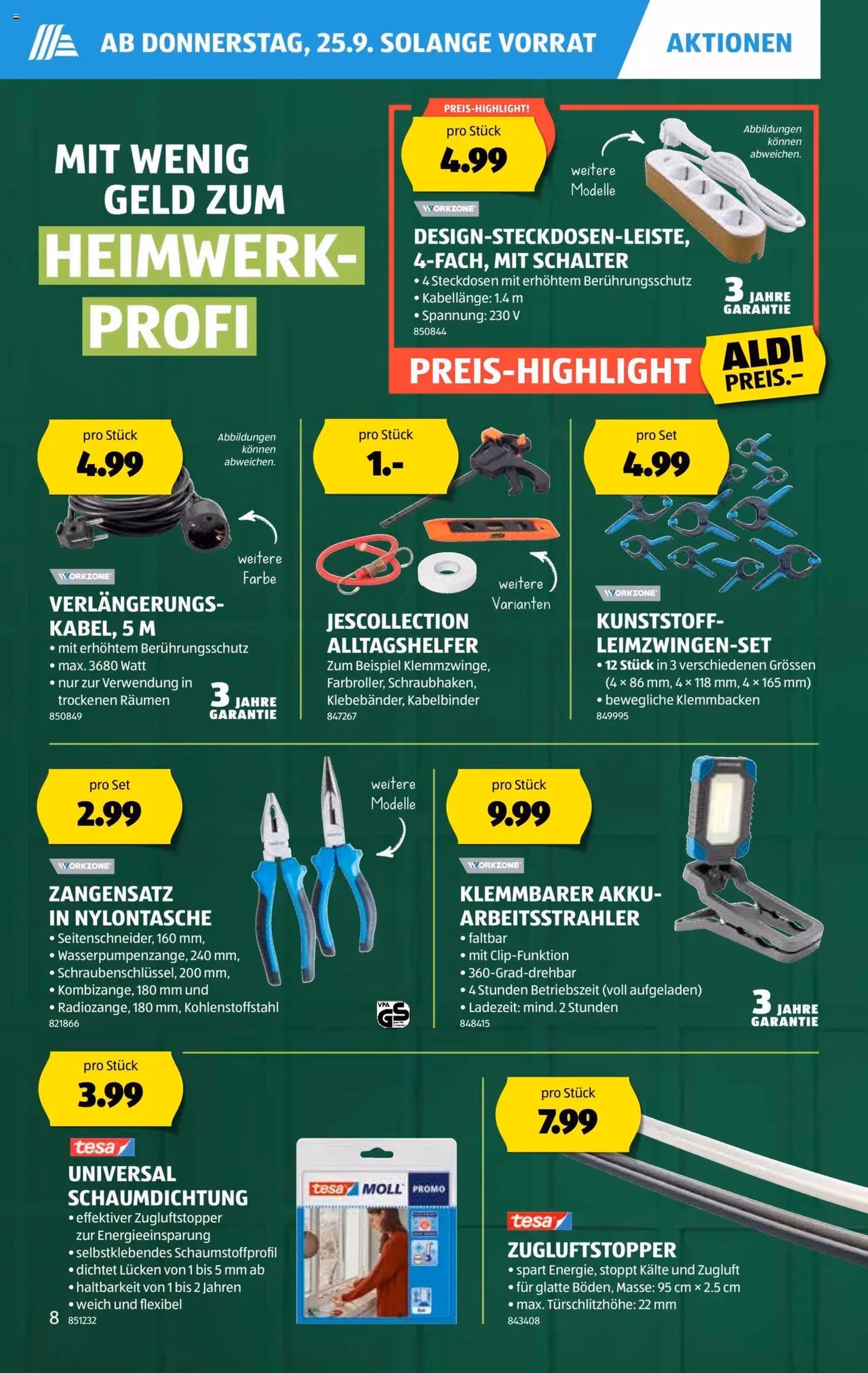 Aldi Aktionen - Gültiger Prospekt ab 25.09.2025, Seite 9 von insgesamt 32 Aldi Aktionen - Gültiger Prospekt ab 25.09.2025, Seite 9 von insgesamt 32
