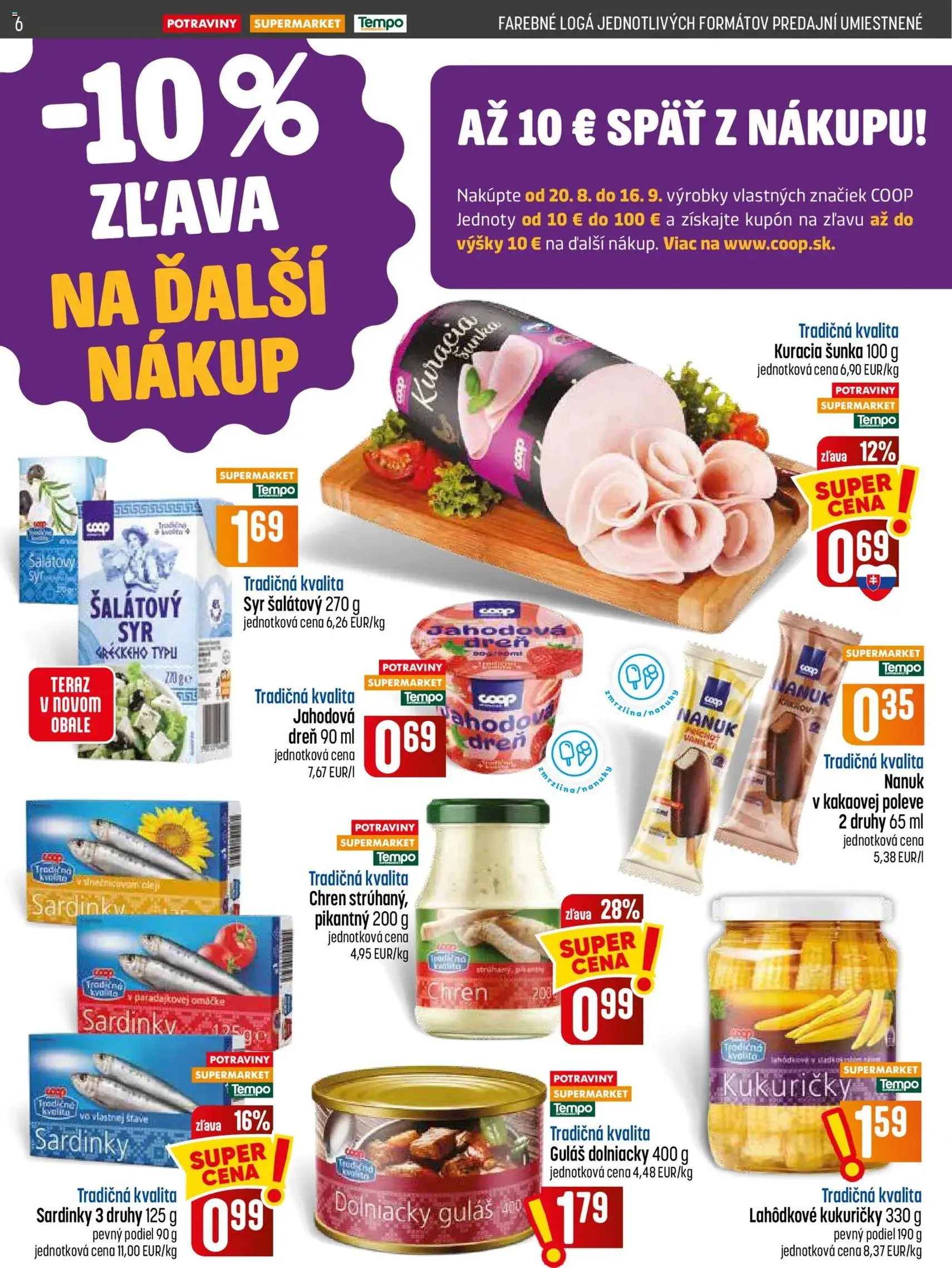 COOP Jednota leták - platný leták od 20.08.2026 strana 6 z 32