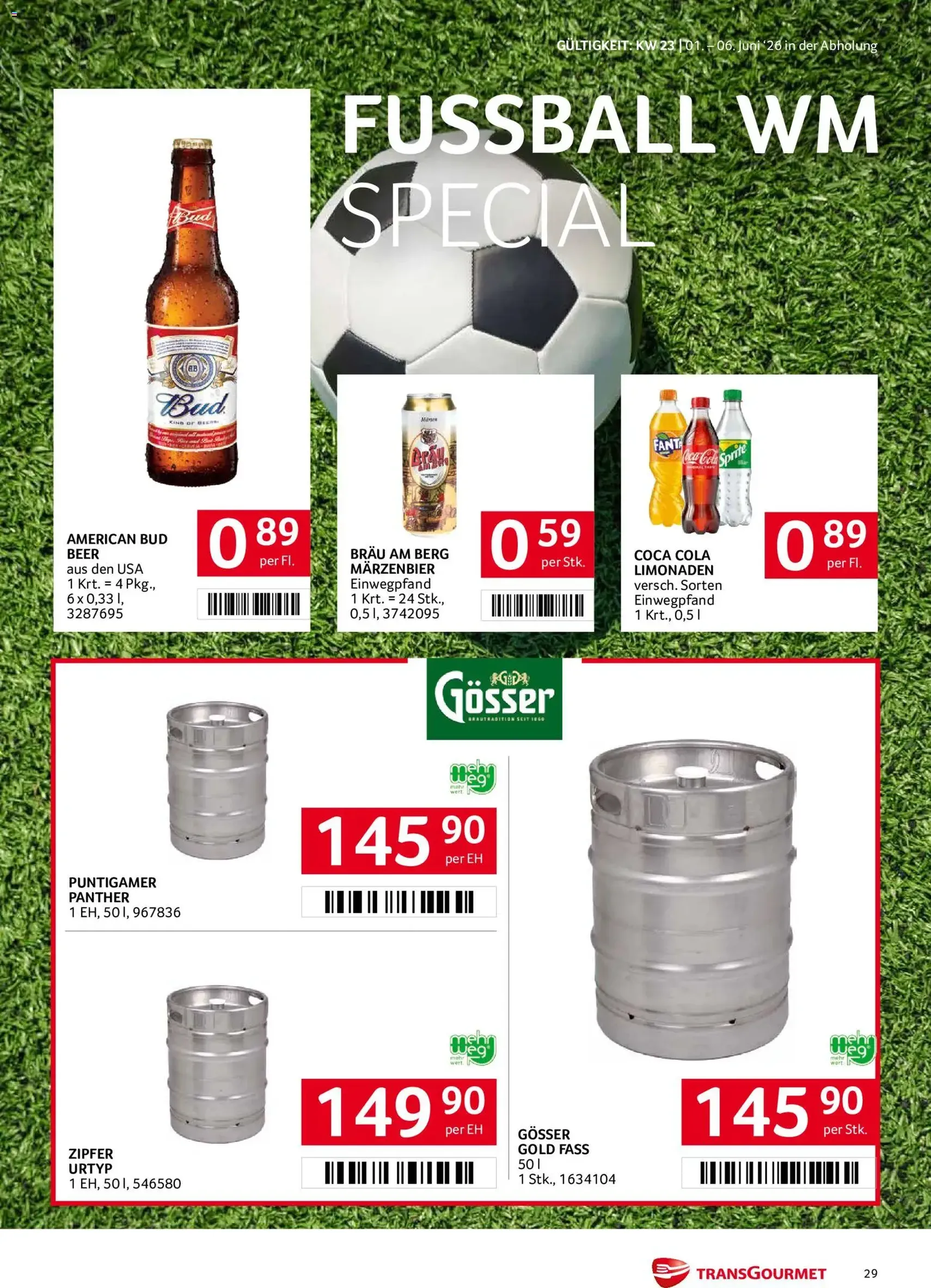 Transgourmet Flugblatt - Gültiger Prospekt ab 01.06.2026, Seite 29 von insgesamt 36