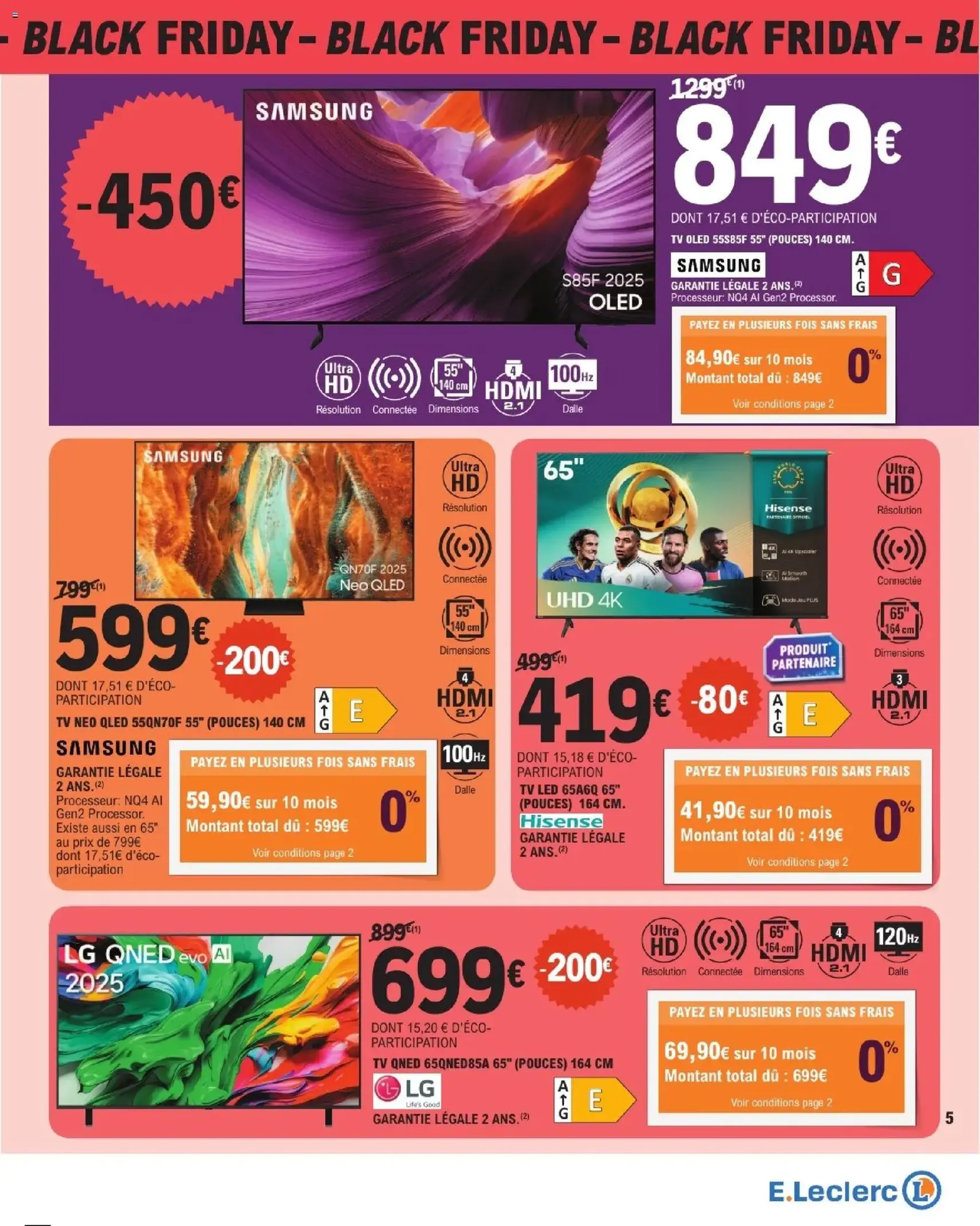 E.Leclerc Black Friday - brochure valable à partir du 21/11/2025, page 5 sur 20