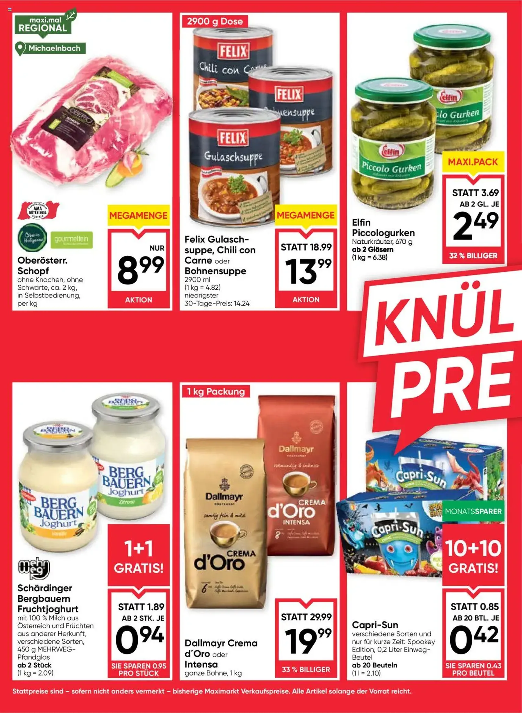 Maximarkt Flugblatt - Gültiger Prospekt ab 16.10.2025, Seite 4 von insgesamt 24 Maximarkt Flugblatt - Gültiger Prospekt ab 16.10.2025, Seite 4 von insgesamt 24