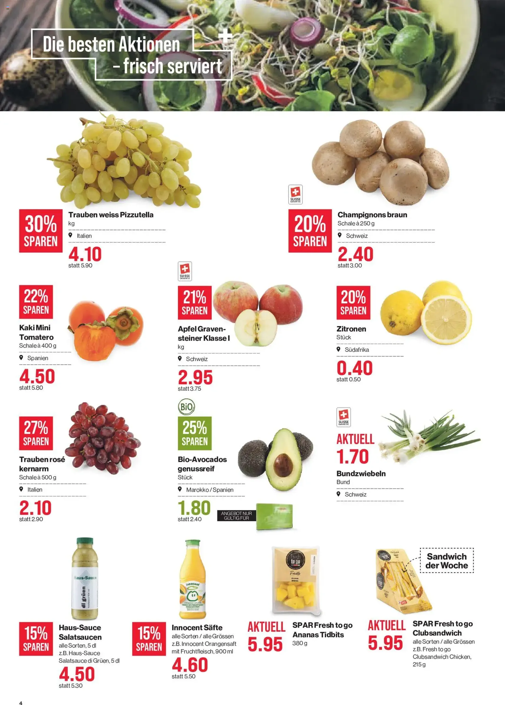 SPAR aktionen - Gültiger Prospekt ab 17.09.2026, Seite 4 von insgesamt 17