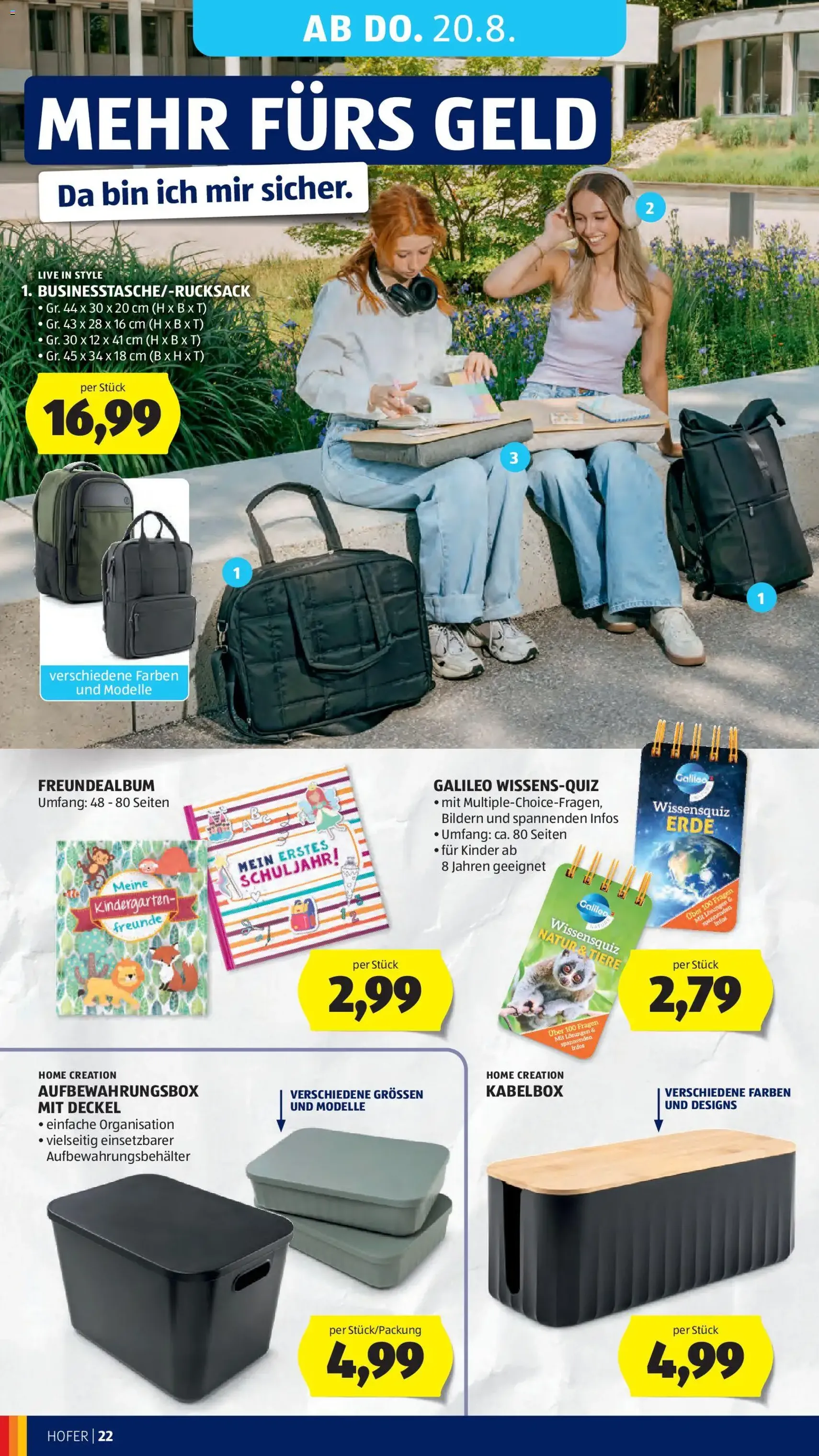 Hofer Flugblatt - Gültiger Prospekt ab 12.08.2026, Seite 36 von insgesamt 48