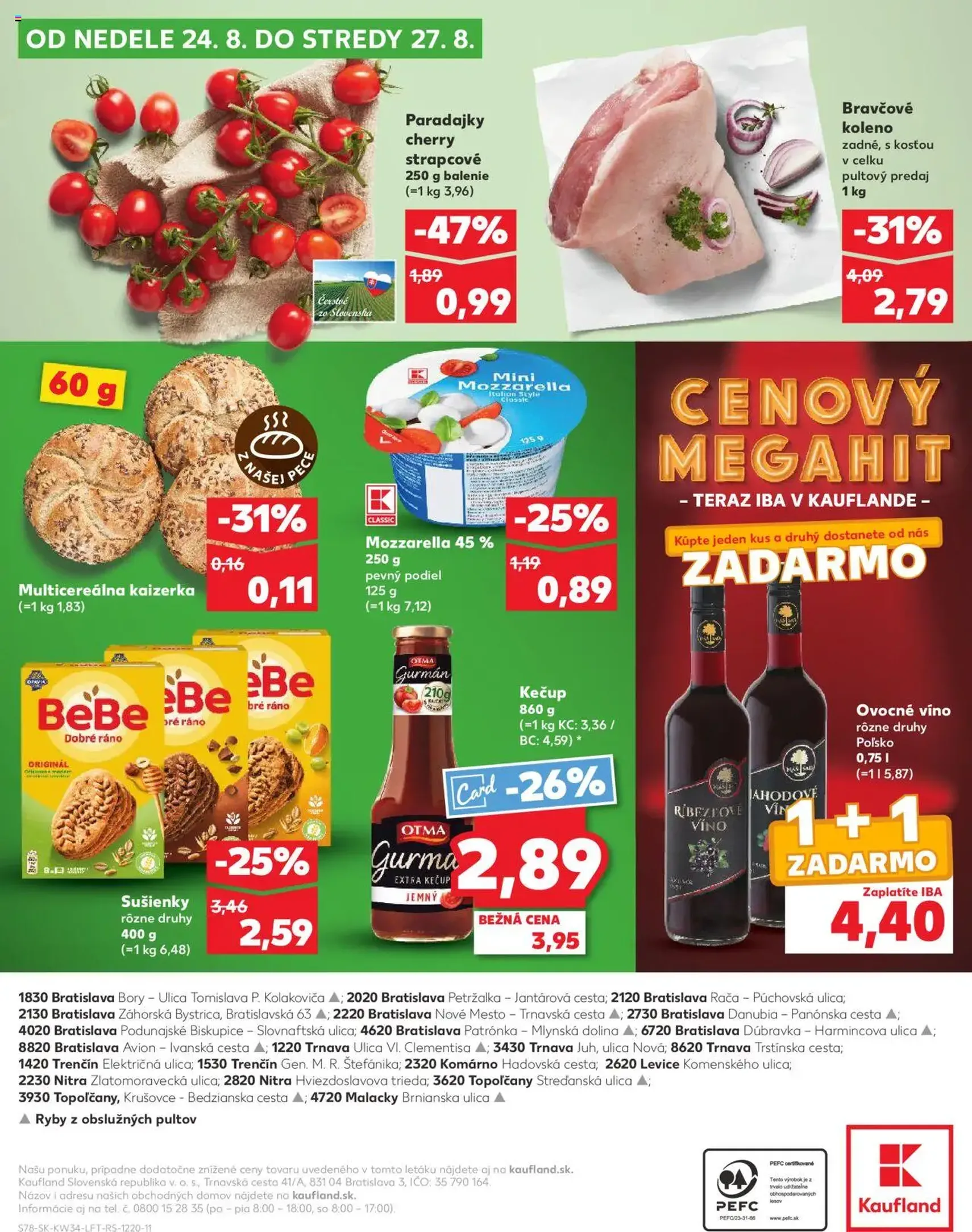 Kaufland Bratislava-Avion - platný leták od 21.08.2025 strana 78 z 78