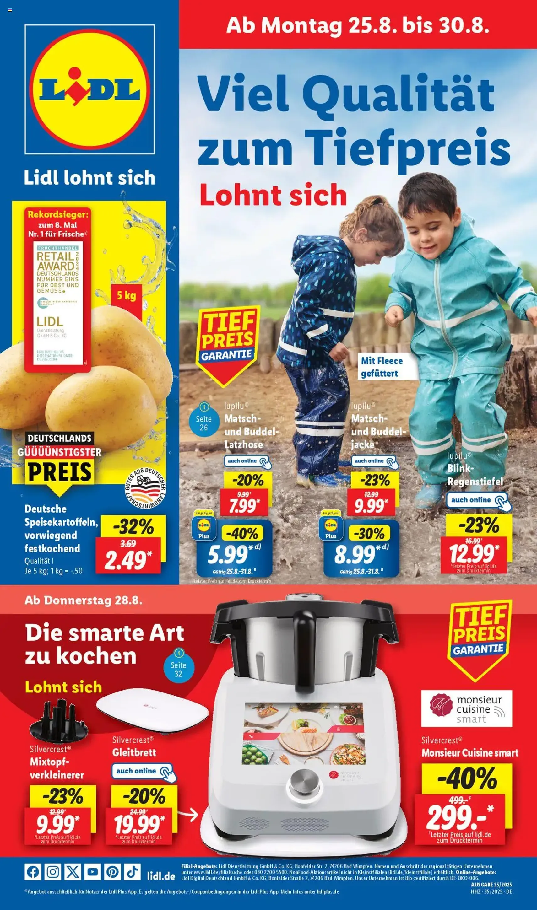 Lidl Prospekt - Gültiger Prospekt ab 25.08.2025, Seite 1 von insgesamt 68 Lidl Prospekt - Gültiger Prospekt ab 25.08.2025, Seite 1 von insgesamt 68