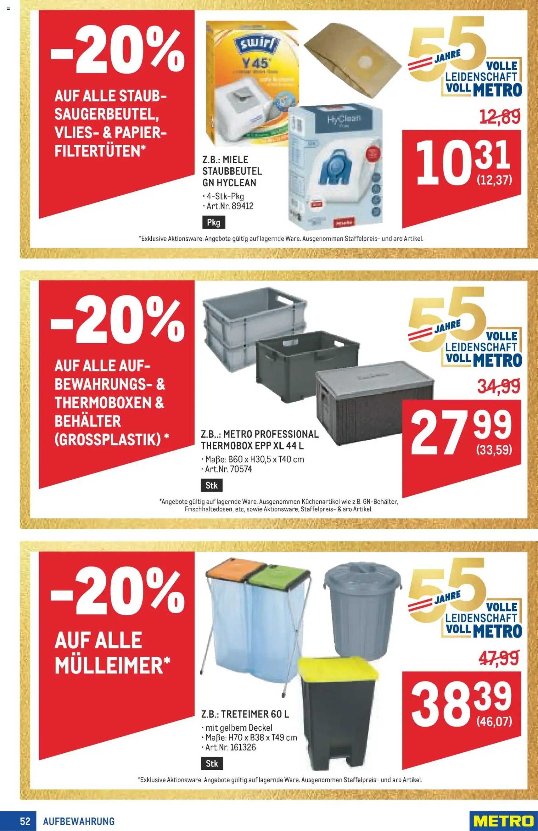 Metro angebote Profi - Gültiger Prospekt ab 09.07.2026, Seite 52 von insgesamt 64