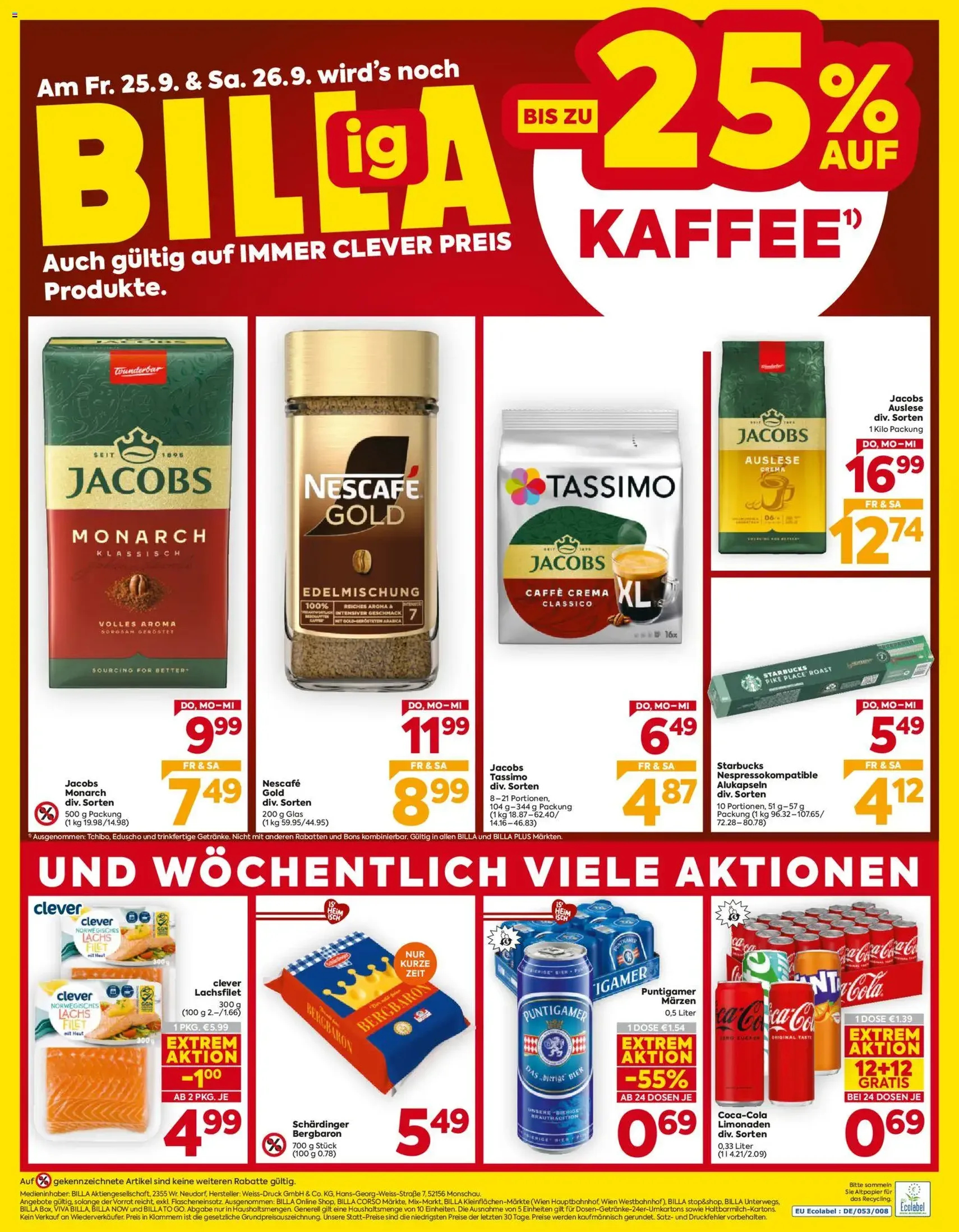 Billa Flugblatt - Gültiger Prospekt ab 24.09.2026, Seite 16 von insgesamt 16