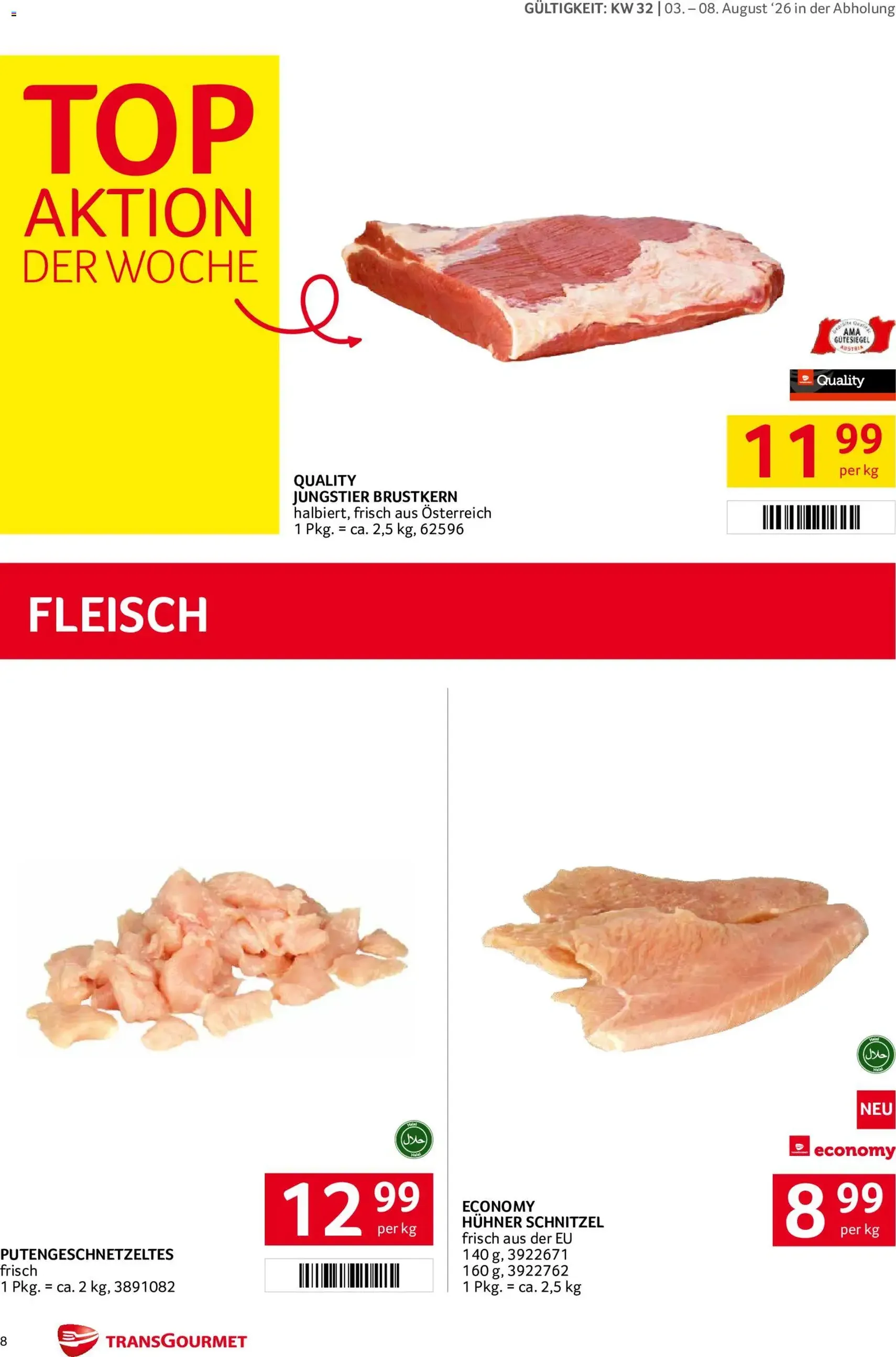 Transgourmet Flugblatt - Gültiger Prospekt ab 03.08.2026, Seite 8 von insgesamt 32