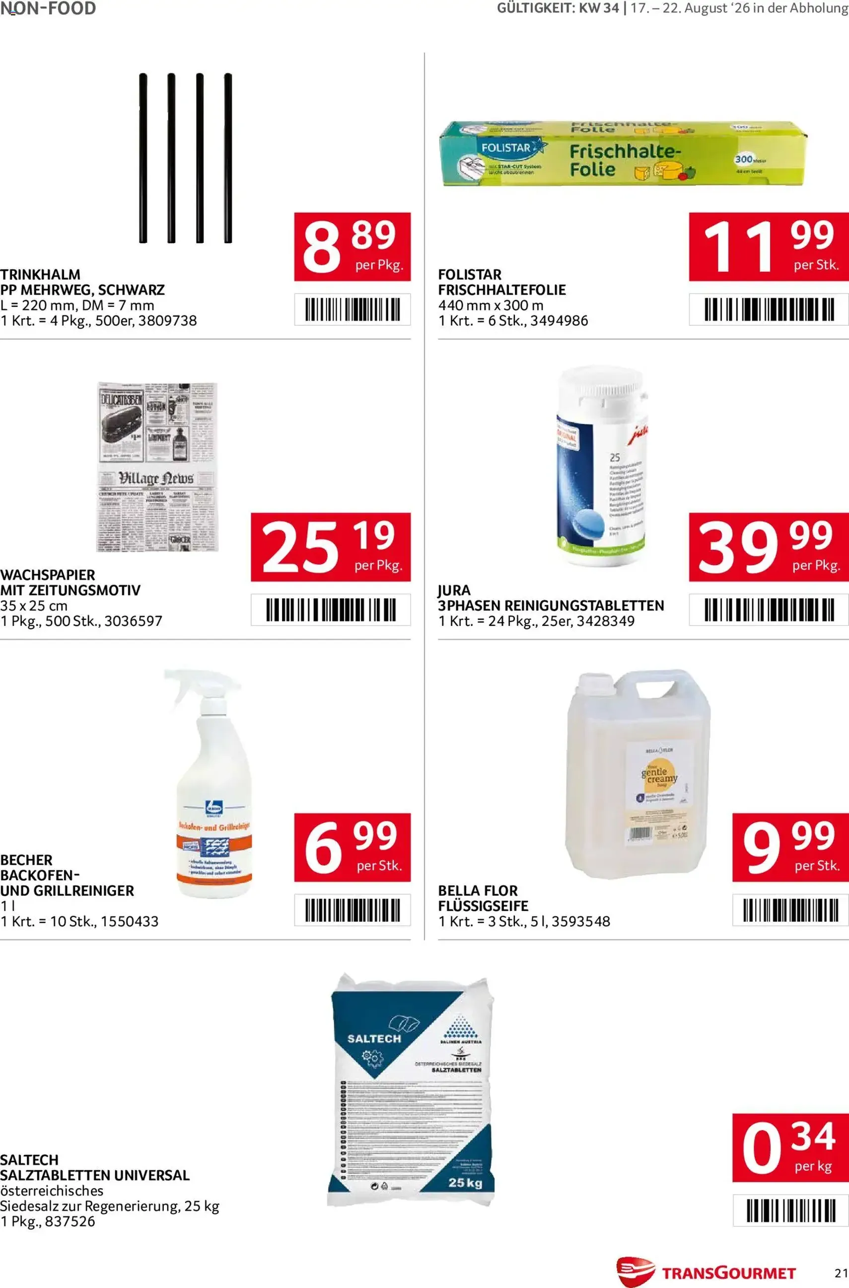 Transgourmet Flugblatt - Gültiger Prospekt ab 17.08.2026, Seite 20 von insgesamt 27