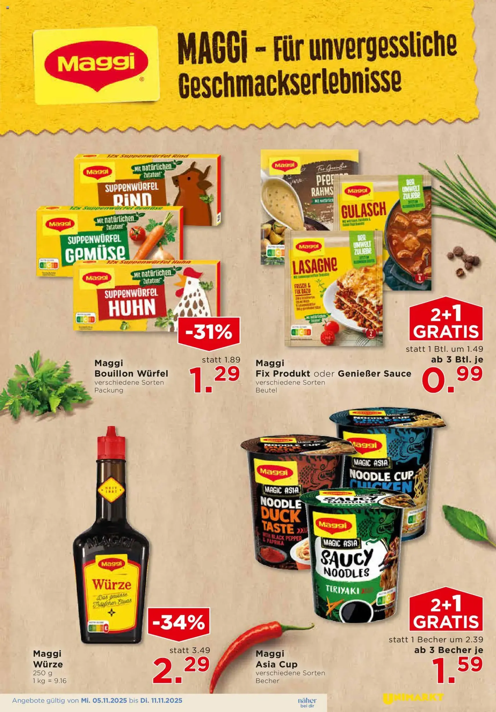 Unimarkt Flugblatt - Gültiger Prospekt ab 05.11.2025, Seite 9 von insgesamt 16