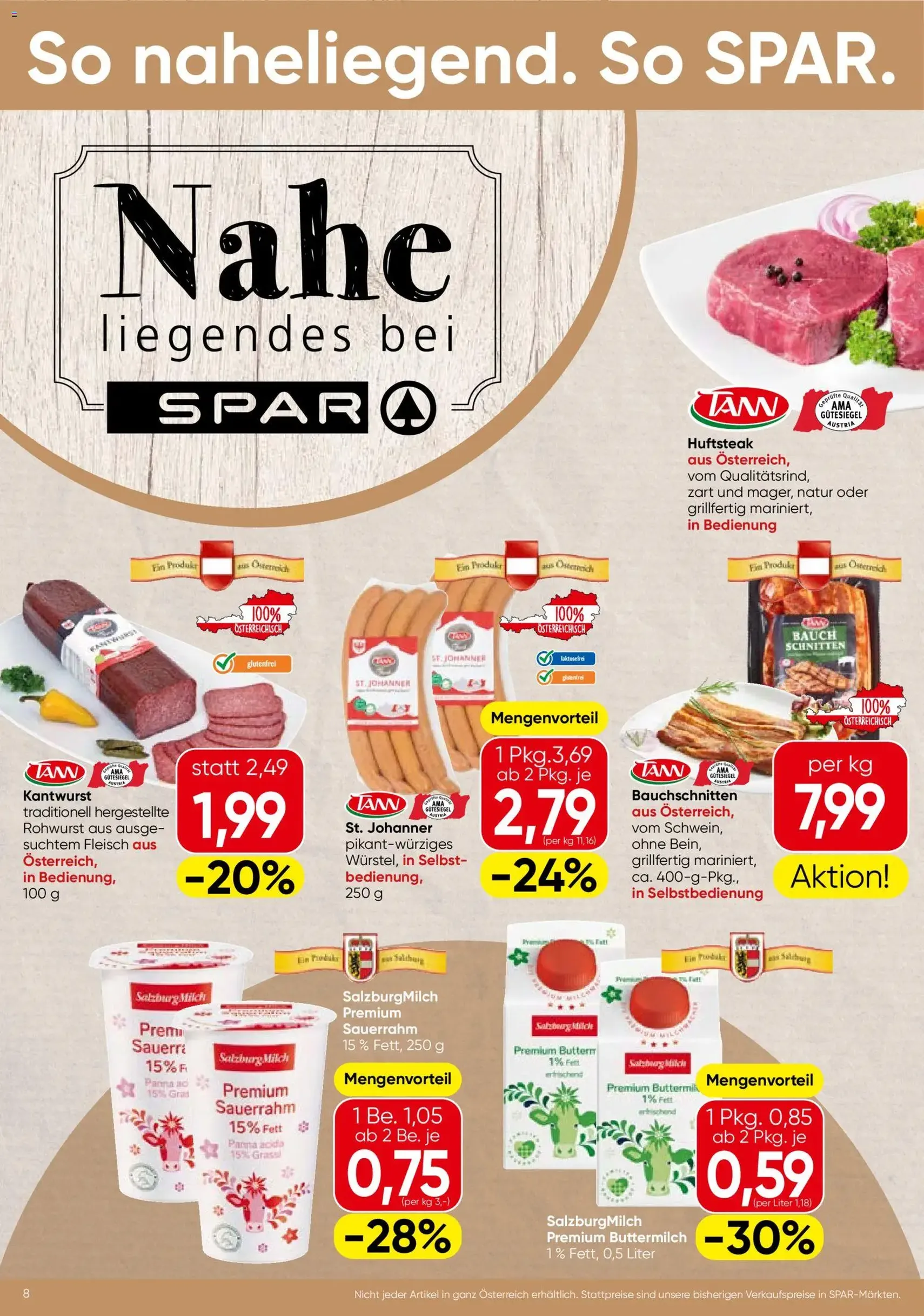 Spar - Flugblatt - Gültiger Prospekt ab 27.08.2026, Seite 8 von insgesamt 20