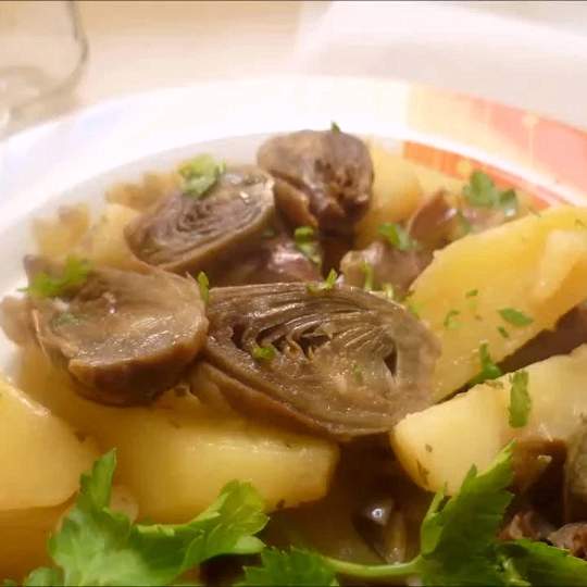 Anteprima ricetta Carciofi e patate in padella
