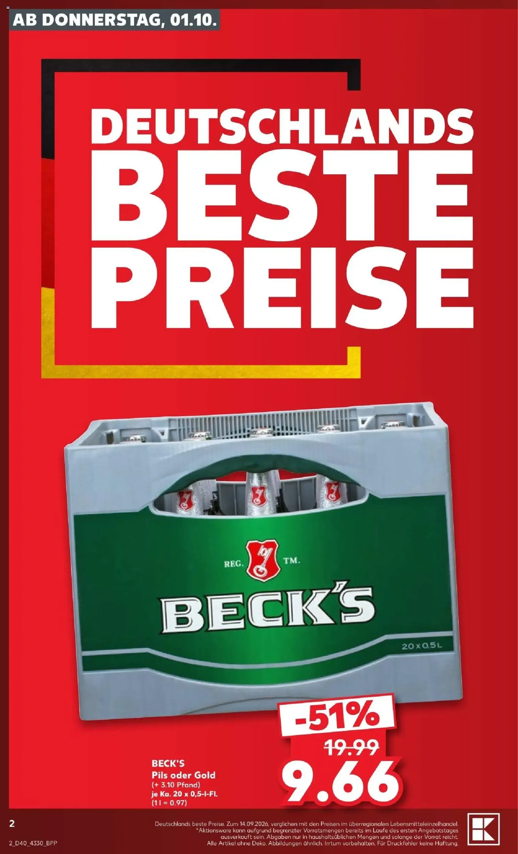 Kaufland Prospekt - Gültiger Prospekt ab 01.10.2026, Seite 2 von insgesamt 70