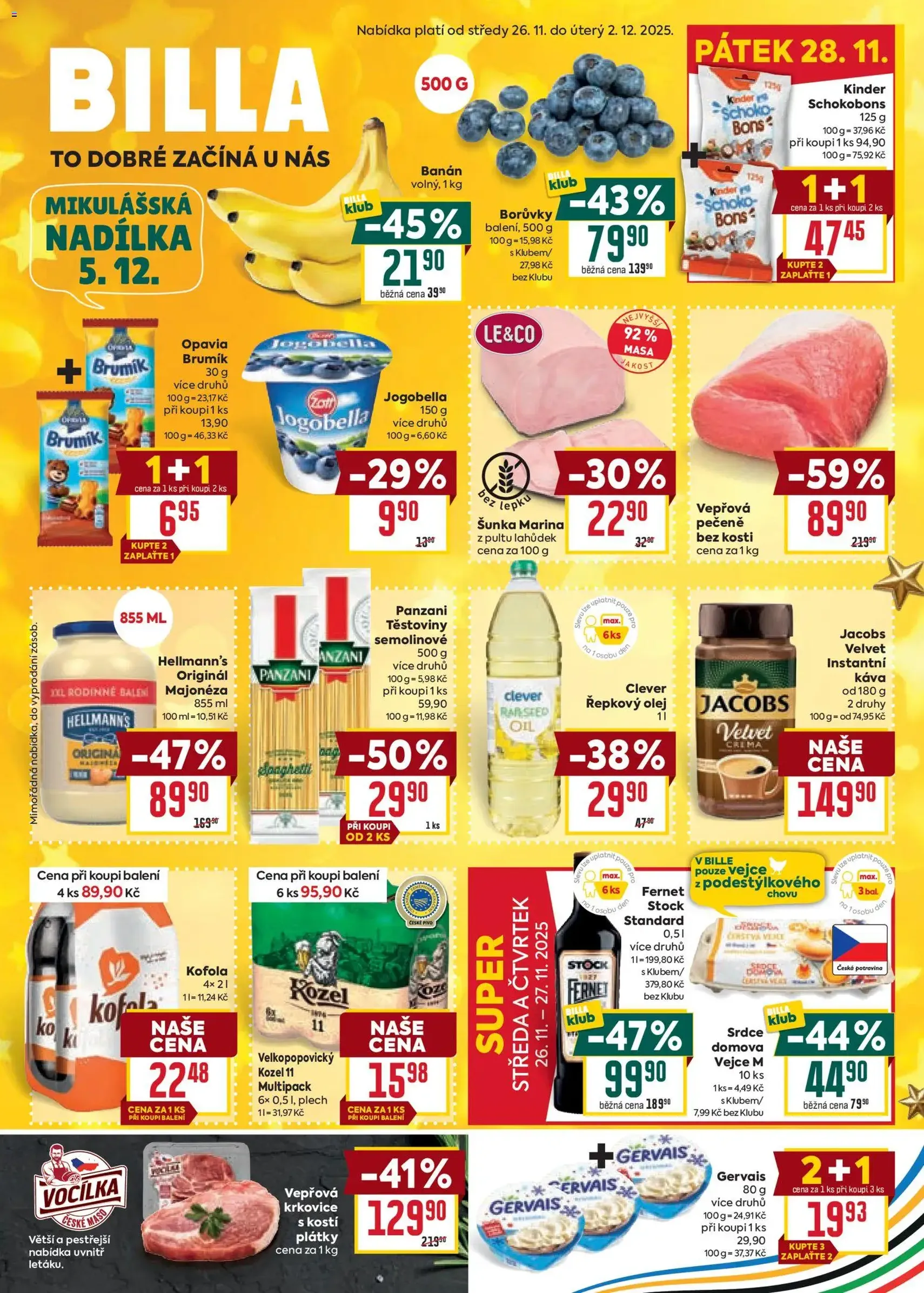 Billa Velký leták - platný leták od 26.11.2025 strana 1 z 40