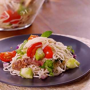 Recipe preview Homemade Thai beef noodle salad recipe