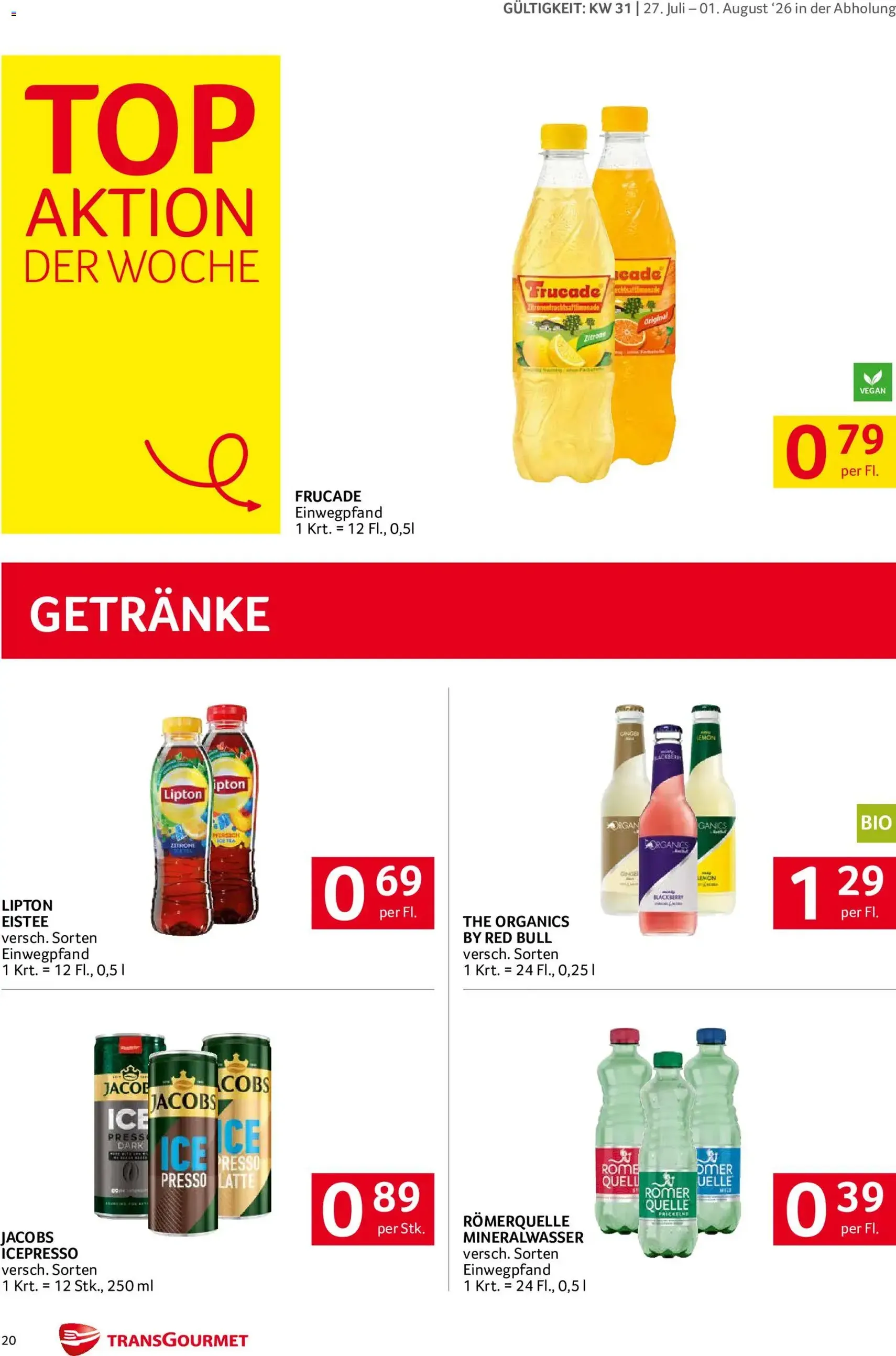 Transgourmet Flugblatt - Gültiger Prospekt ab 27.07.2026, Seite 20 von insgesamt 32