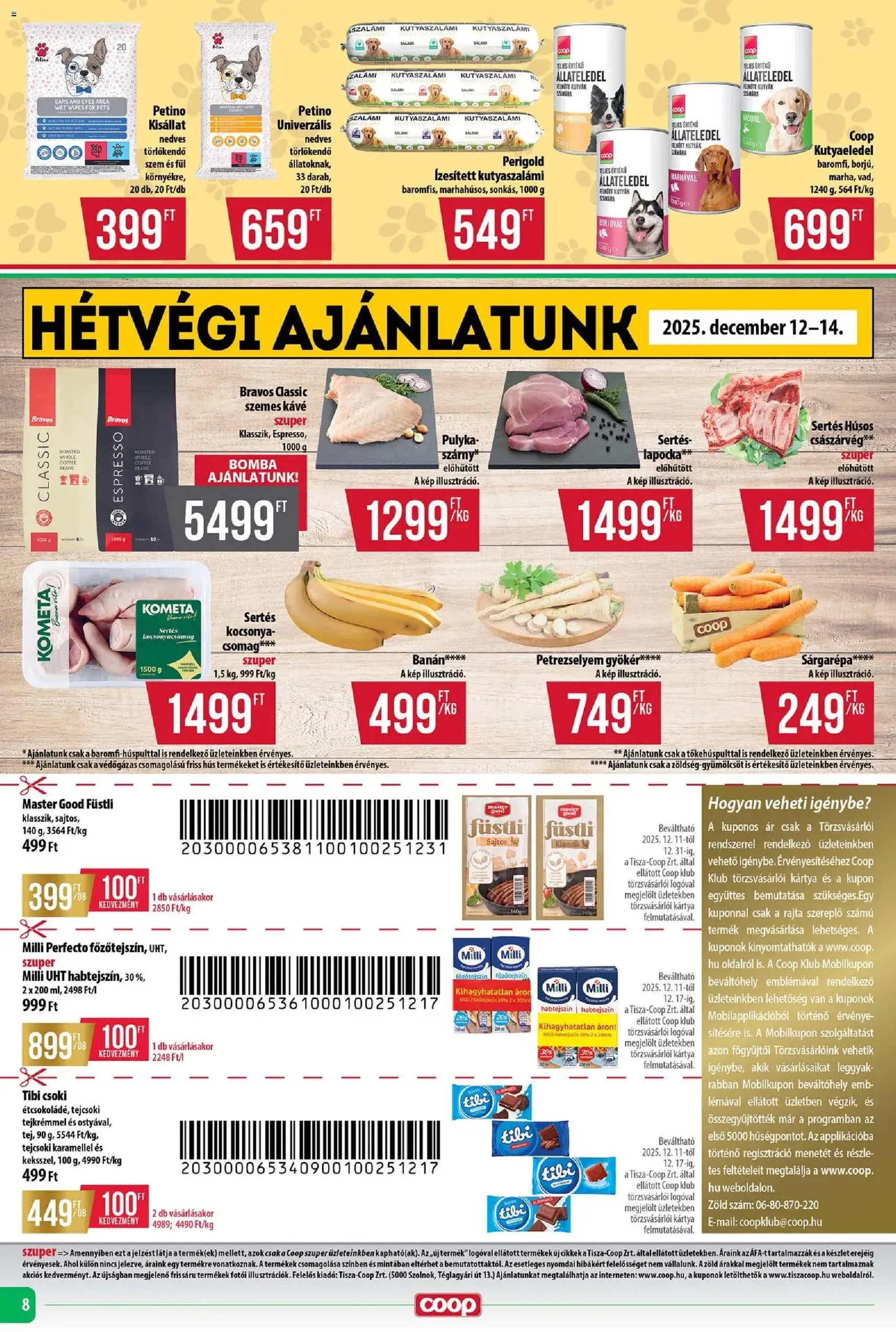 COOP Szolnok Akciós újság - 2025.12.11. érvényes szórólap 8 oldal 8 oldalból