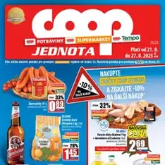 COOP Jednota leták - náhľad letáku platný od 21.08.2025