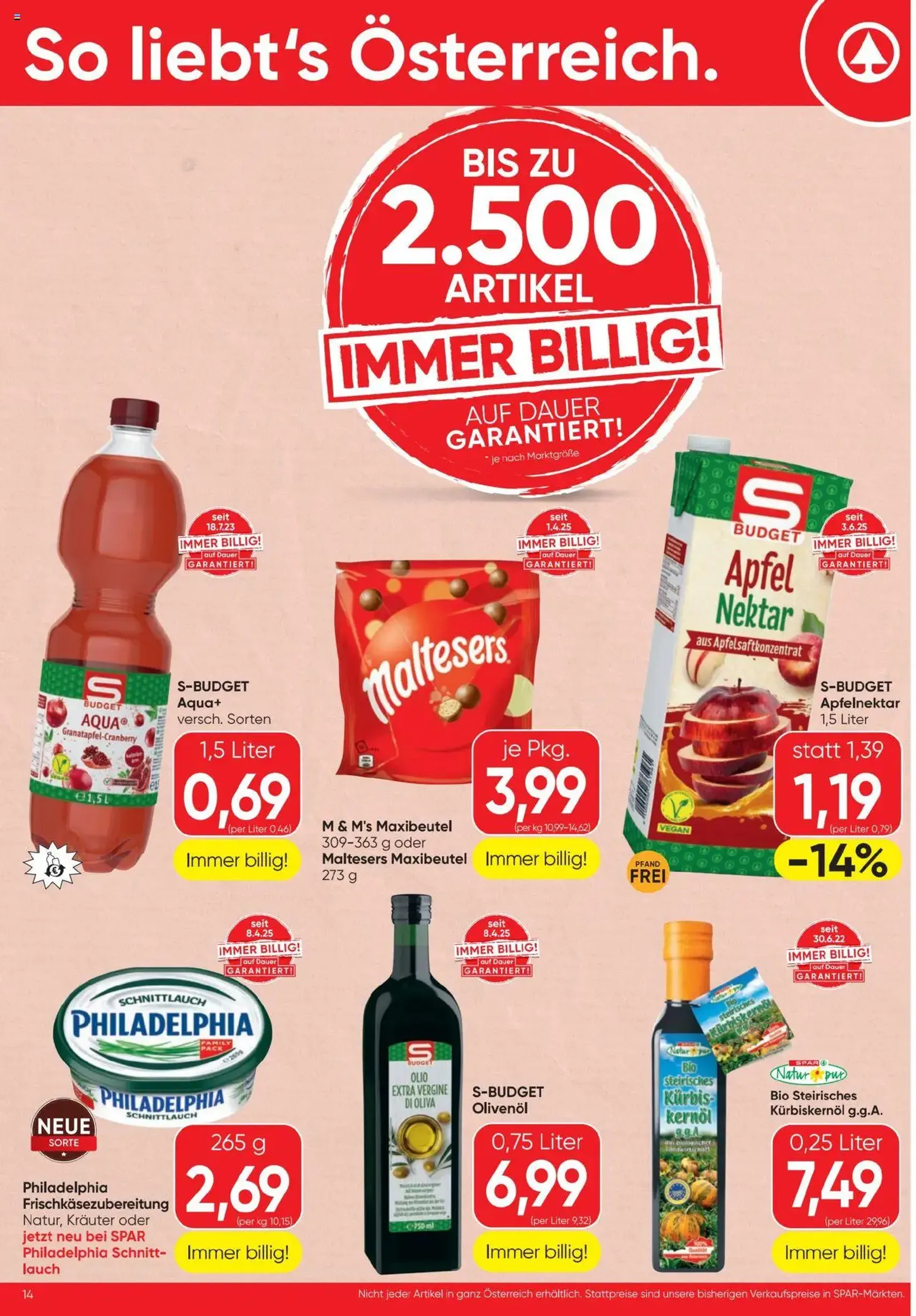 Spar Flugblatt - Gültiger Prospekt ab 28.08.2025, Seite 14 von insgesamt 20 Spar Flugblatt - Gültiger Prospekt ab 28.08.2025, Seite 14 von insgesamt 20