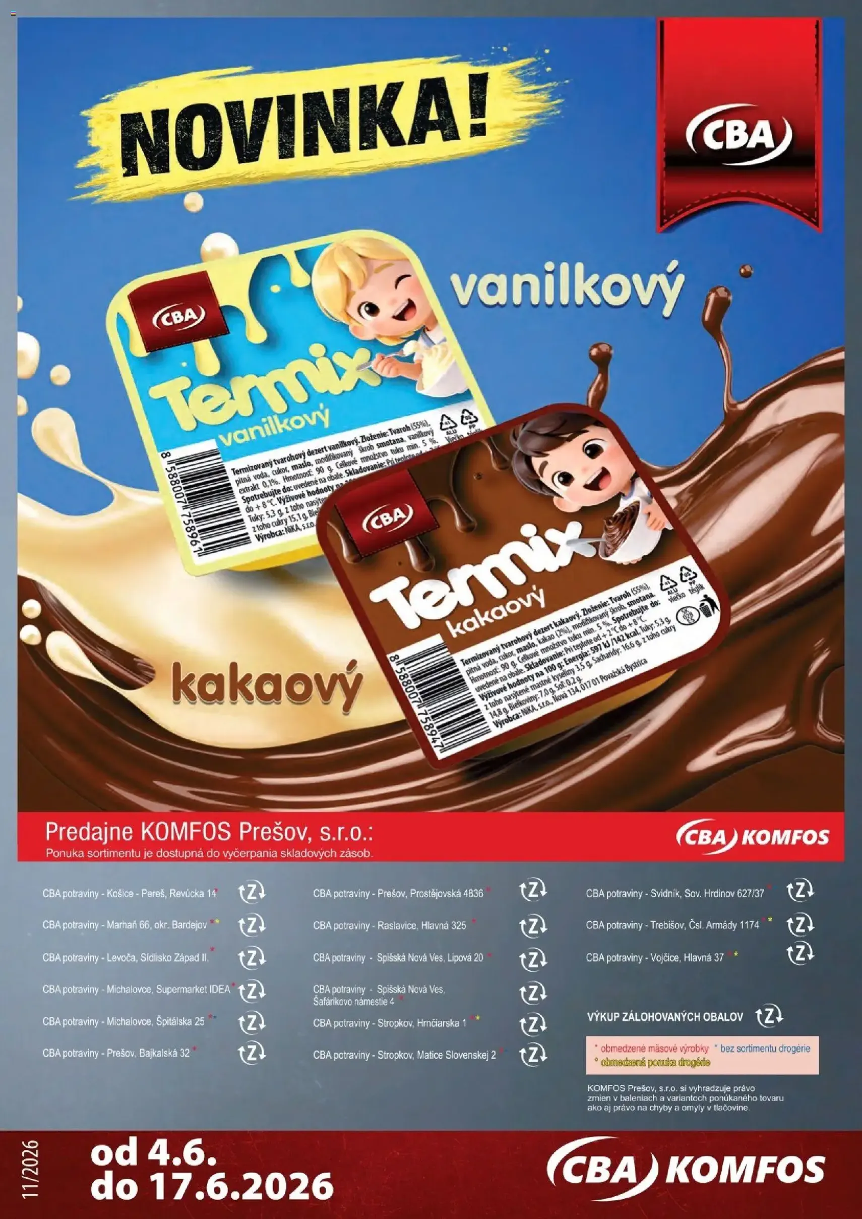 CBA Komfos leták - platný leták od 04.06.2026 strana 24 z 24
