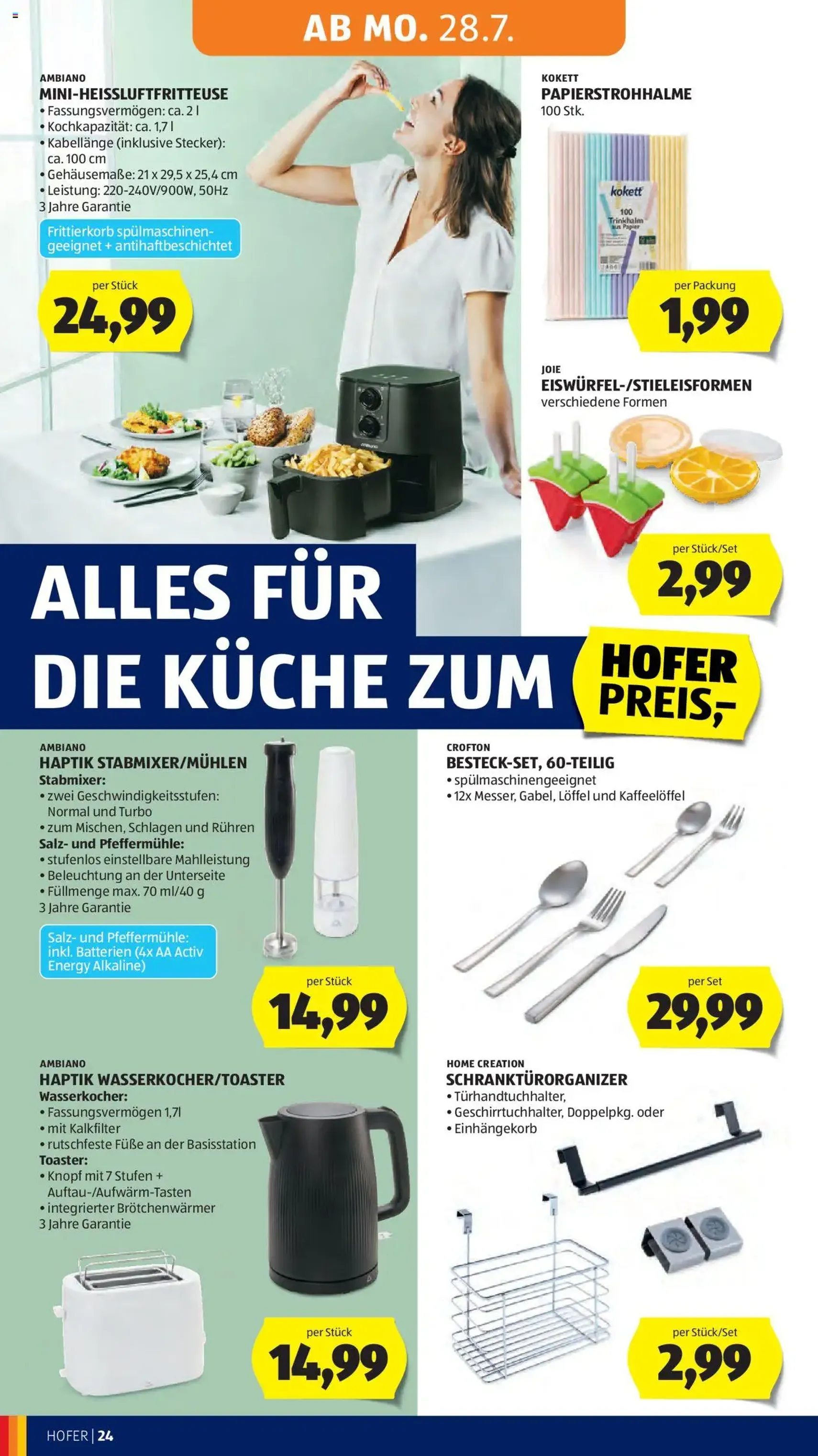 Hofer Flugblatt - Gültiger Prospekt ab 25.07.2025, Seite 28 von insgesamt 41 Hofer Flugblatt - Gültiger Prospekt ab 25.07.2025, Seite 28 von insgesamt 41