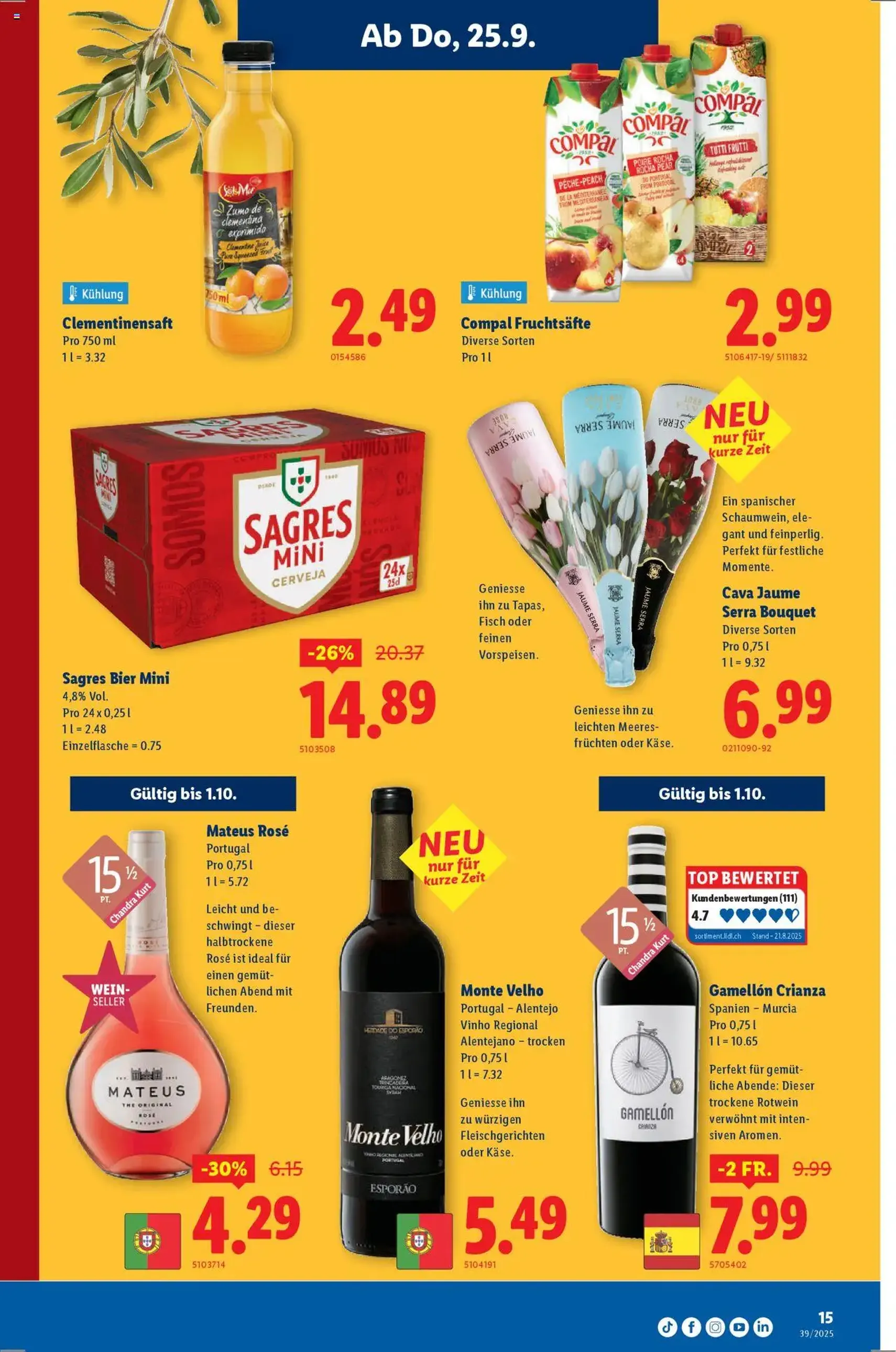 Lidl Aktionen - Gültiger Prospekt ab 25.09.2025, Seite 15 von insgesamt 32