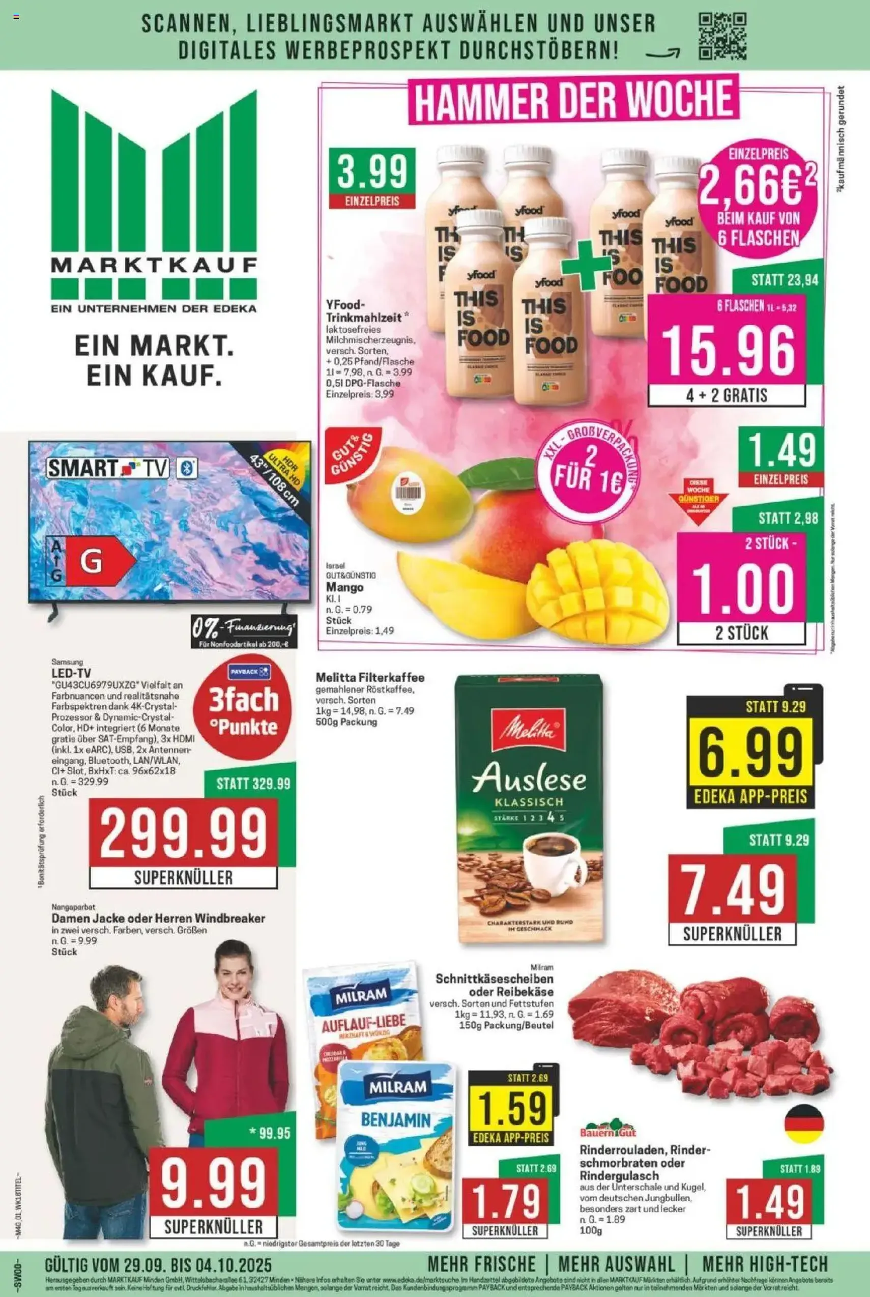 Marktkauf Prospekt - Gültiger Prospekt ab 29.09.2025, Seite 1 von insgesamt 30