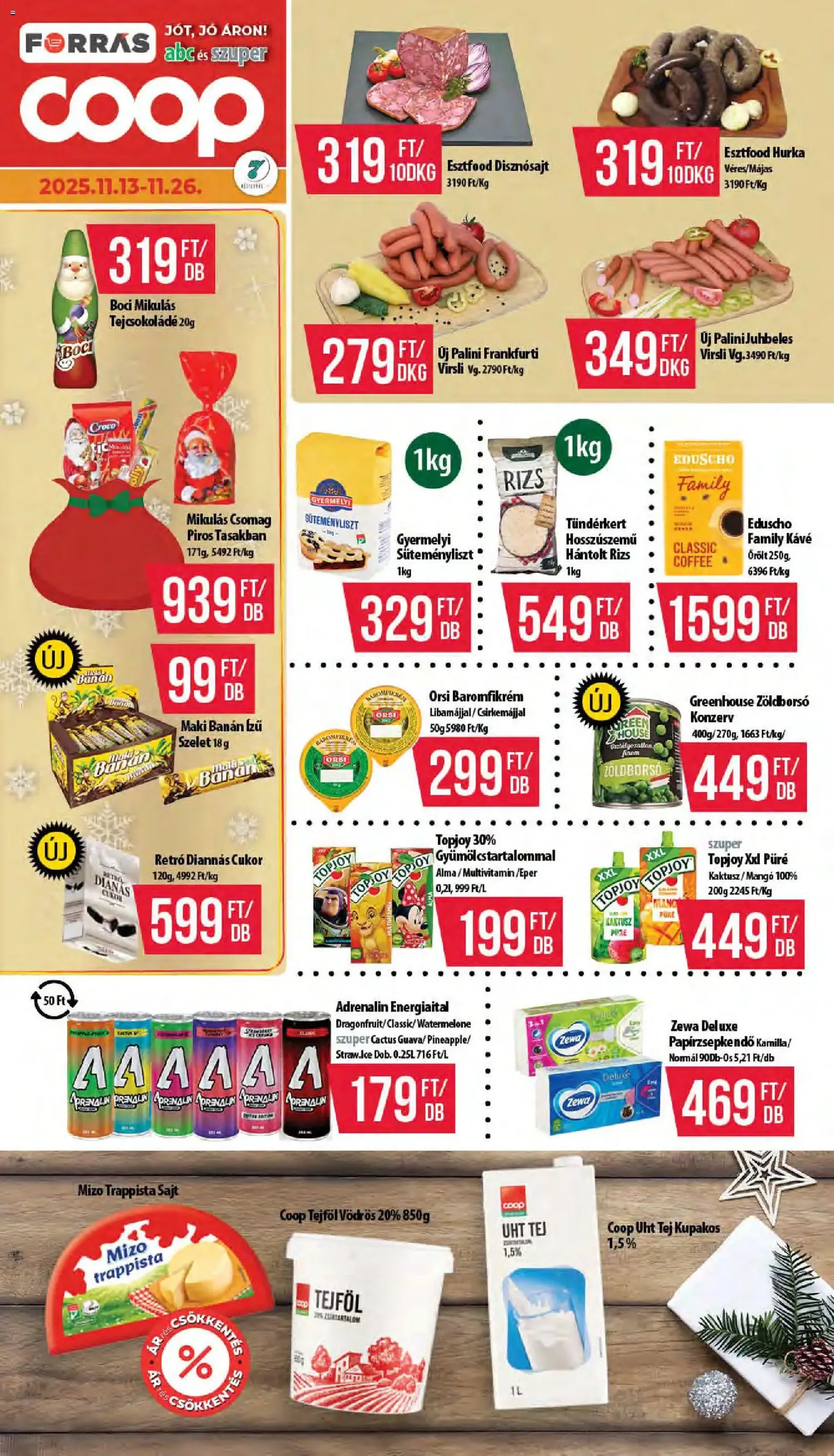 COOP Akciós újság - 2025.11.13. érvényes szórólap 1 oldal 16 oldalból