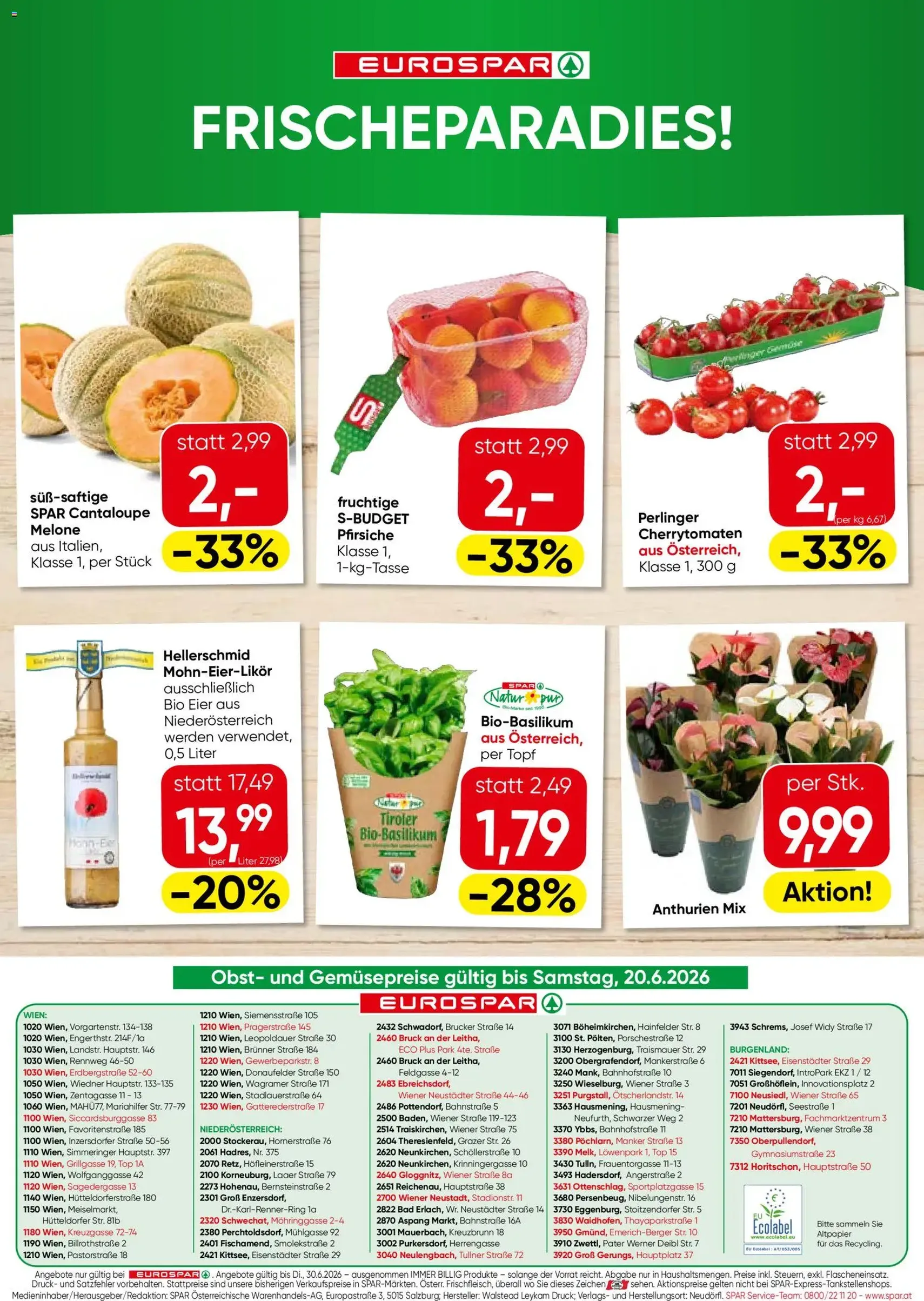 Eurospar Flugblatt - Gültiger Prospekt ab 18.06.2026, Seite 16 von insgesamt 16