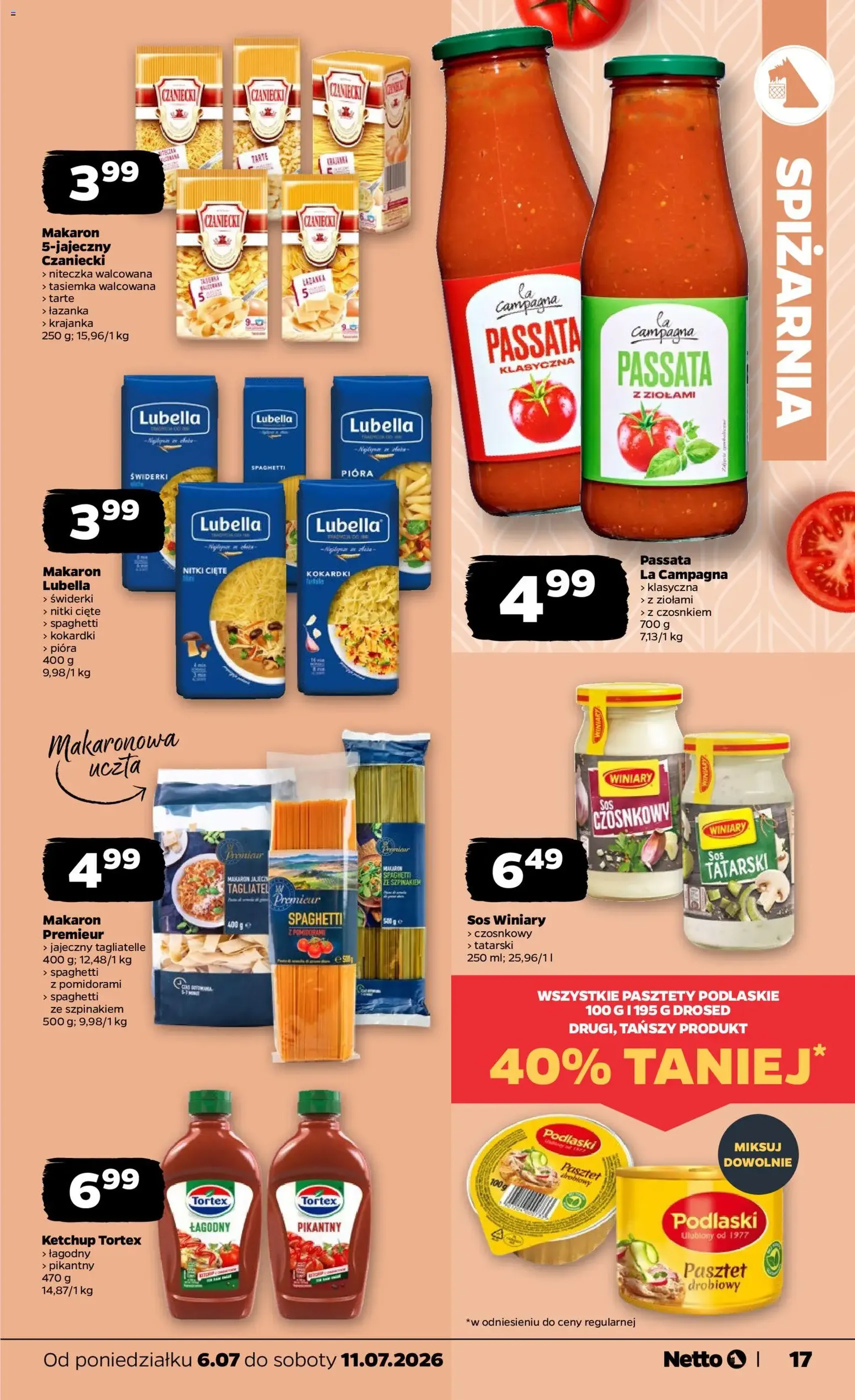 Netto gazetka od poniedziałku spożywcza - ważny gazetka od 06.07.2026 strona 17 z 35