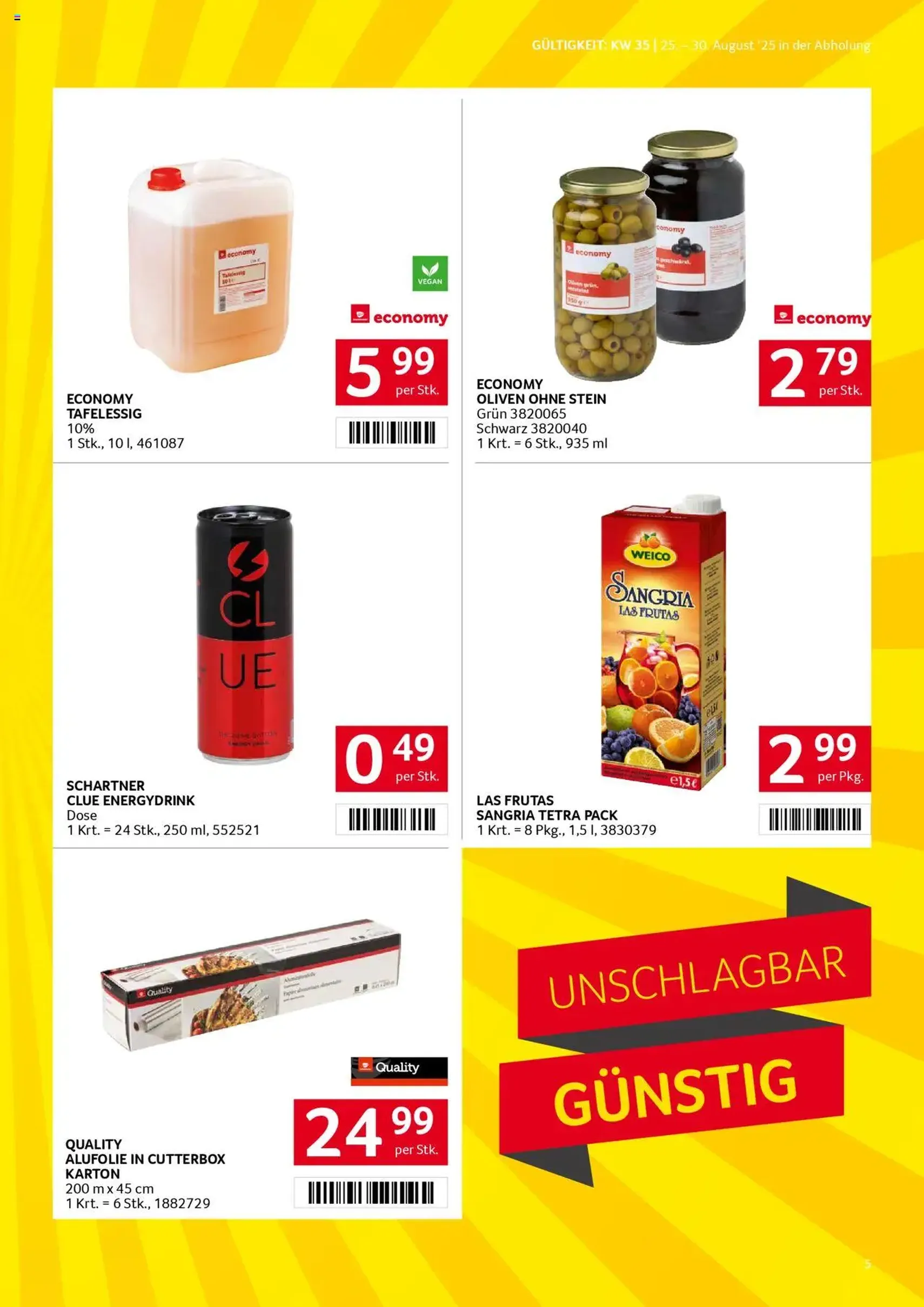 Transgourmet Flugblatt - Gültiger Prospekt ab 24.08.2025, Seite 5 von insgesamt 28 Transgourmet Flugblatt - Gültiger Prospekt ab 24.08.2025, Seite 5 von insgesamt 28