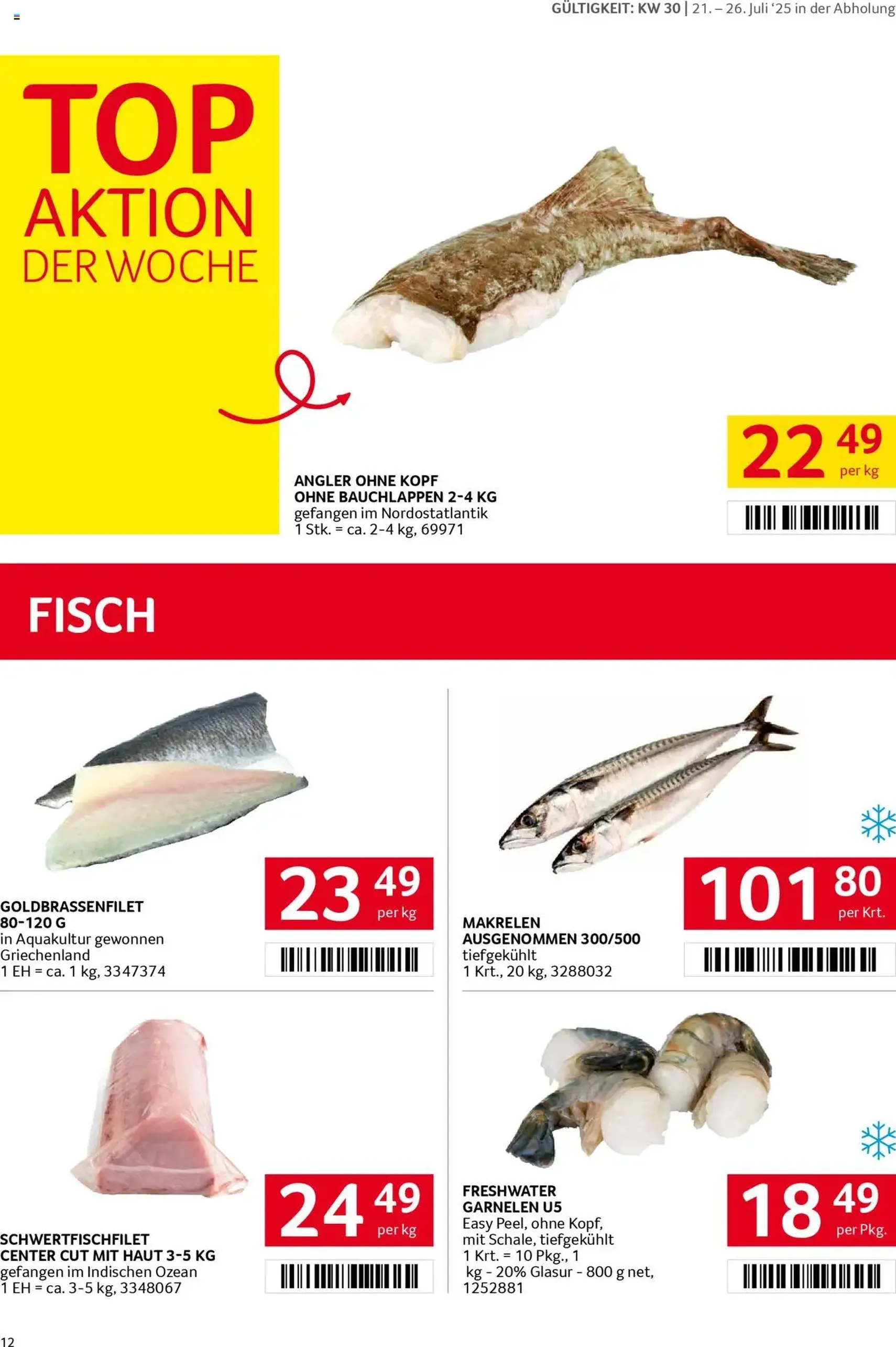 Transgourmet Flugblatt - Gültiger Prospekt ab 20.07.2025, Seite 12 von insgesamt 28 Transgourmet Flugblatt - Gültiger Prospekt ab 20.07.2025, Seite 12 von insgesamt 28