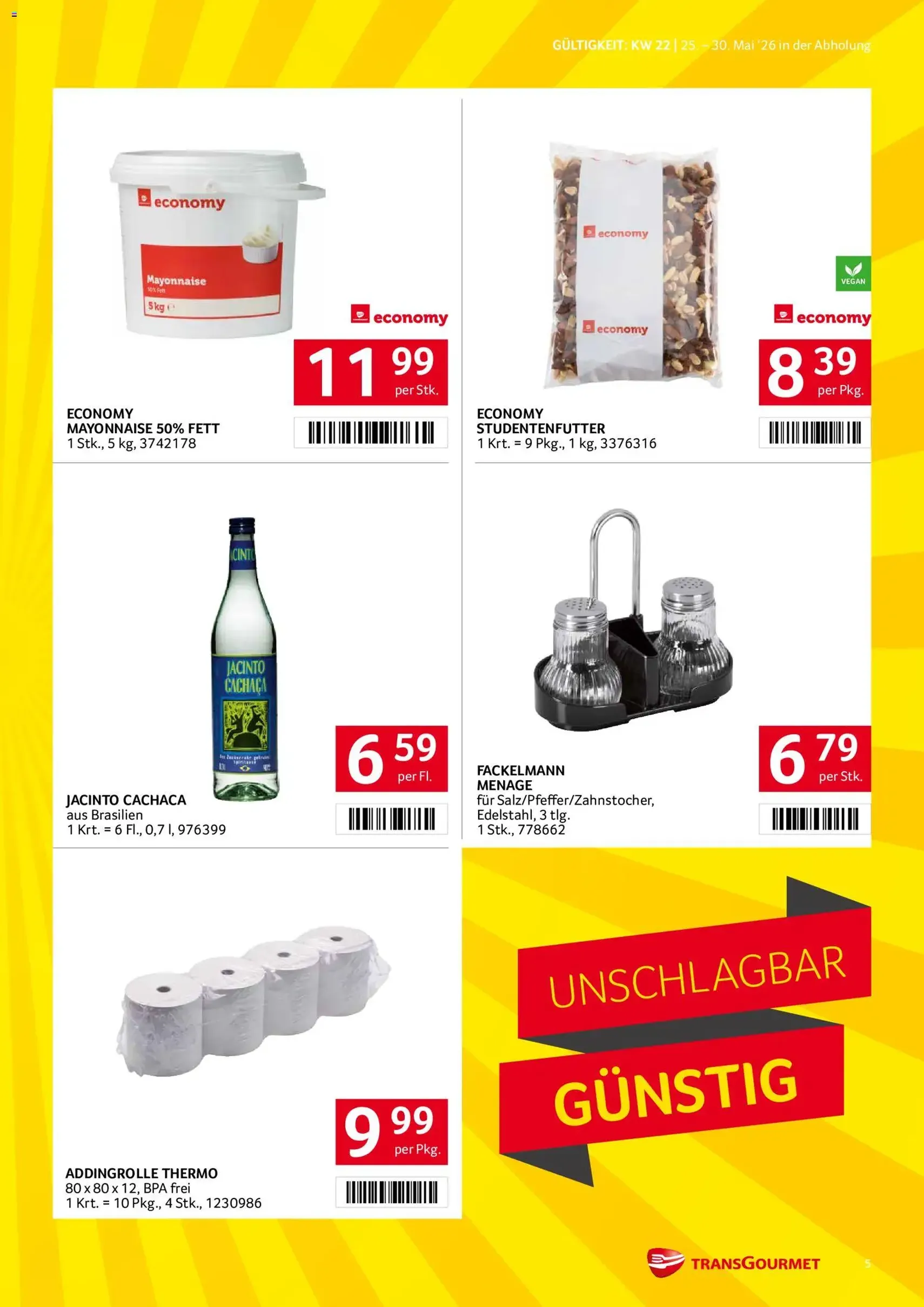 Transgourmet Flugblatt - Gültiger Prospekt ab 25.05.2026, Seite 5 von insgesamt 35