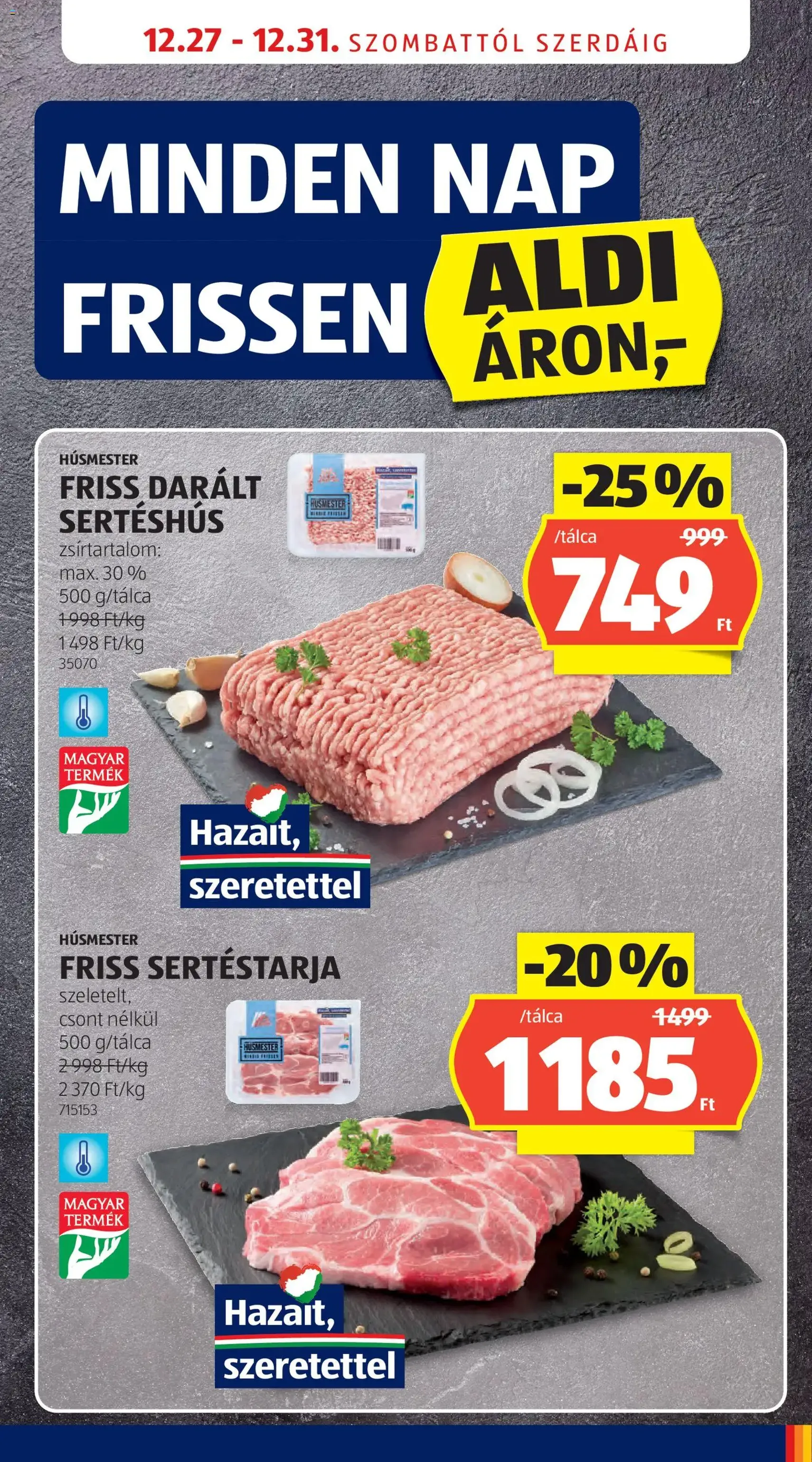 Aldi Akciós újság - 2025.12.27. érvényes szórólap 27 oldal 40 oldalból