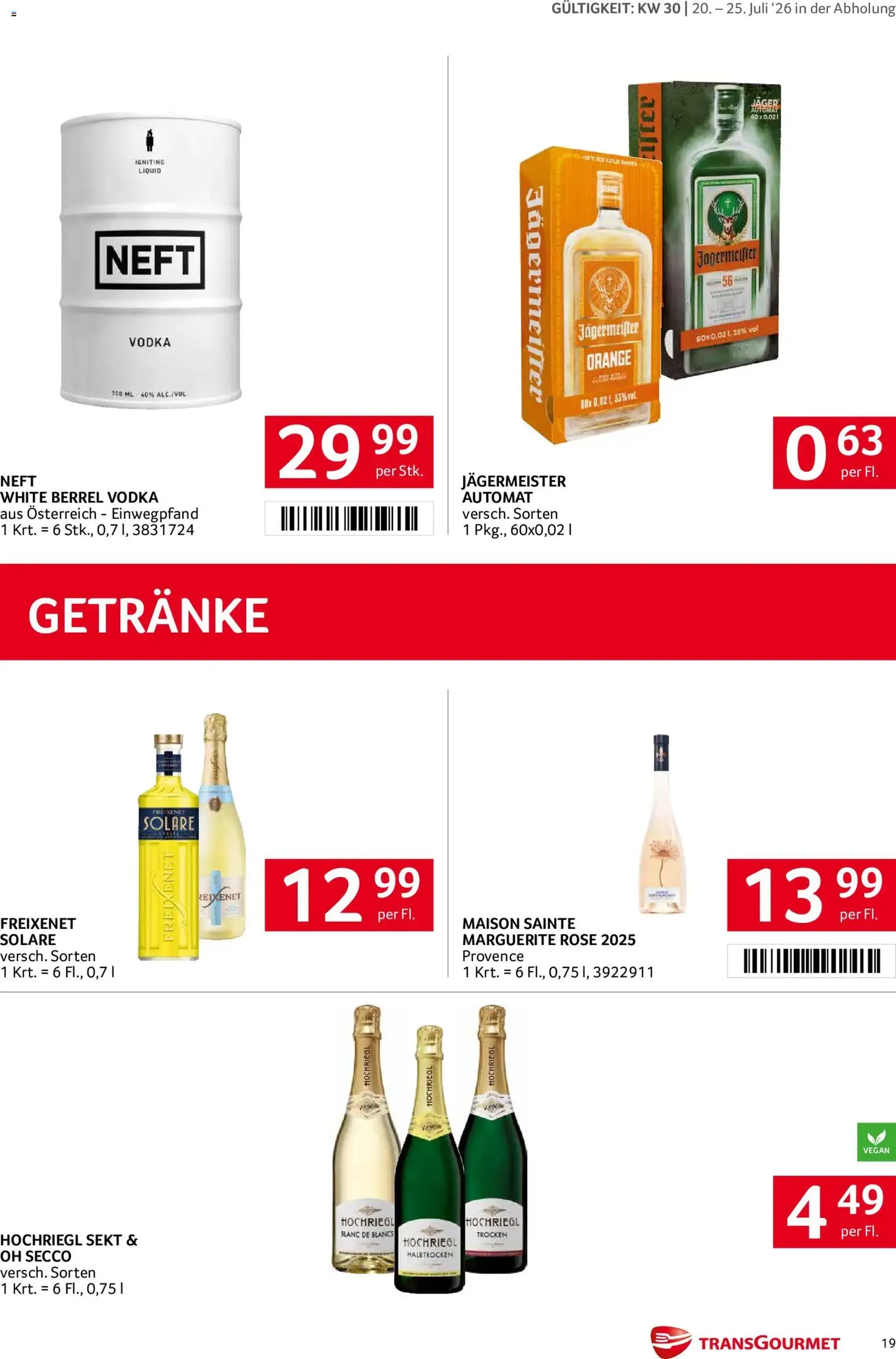 Transgourmet Flugblatt - Gültiger Prospekt ab 20.07.2026, Seite 18 von insgesamt 27