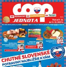 COOP Jednota leták - náhľad letáku platný od 09.10.2025