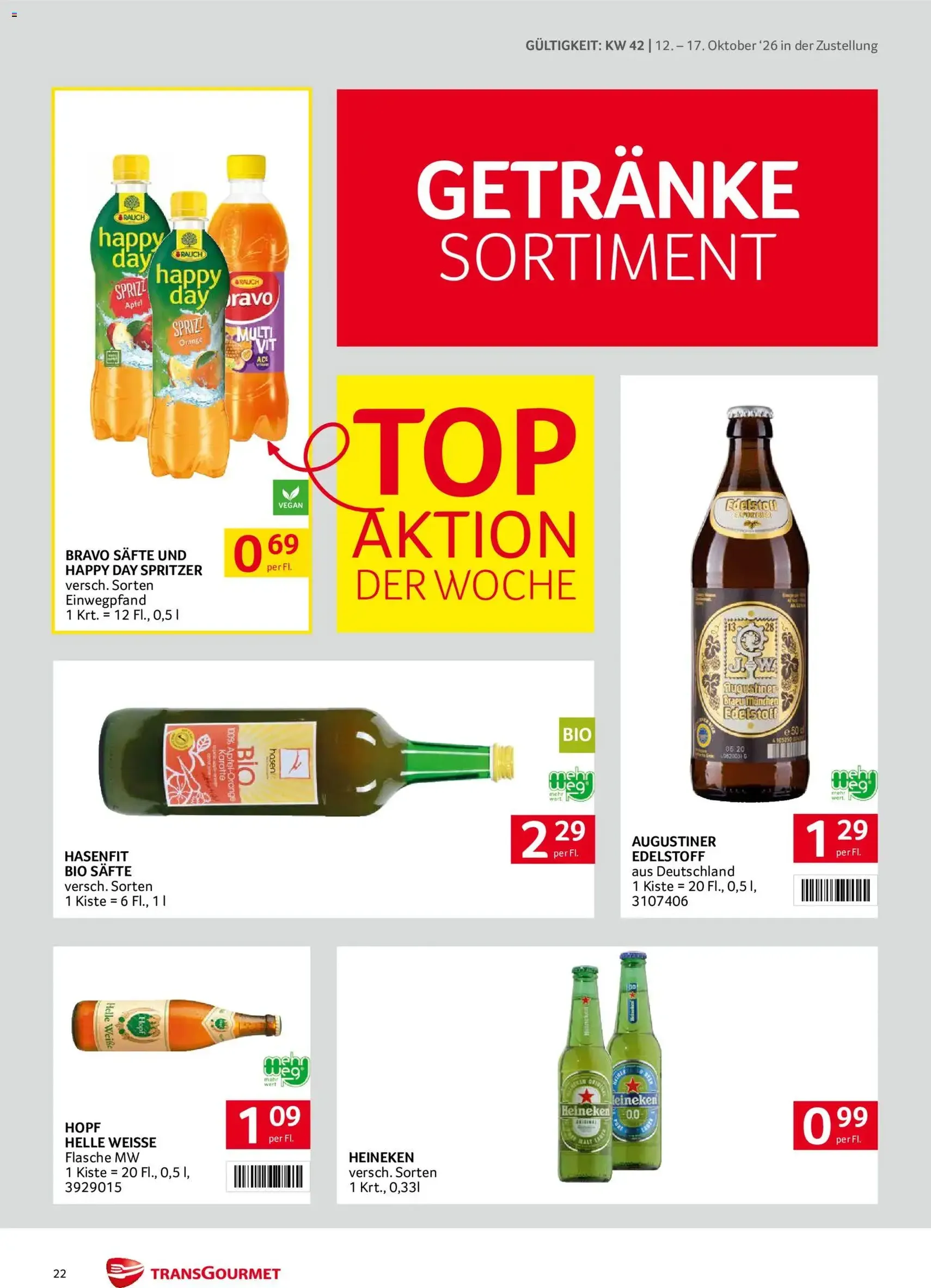 Transgourmet Flugblatt - Gültiger Prospekt ab 11.10.2026, Seite 22 von insgesamt 32