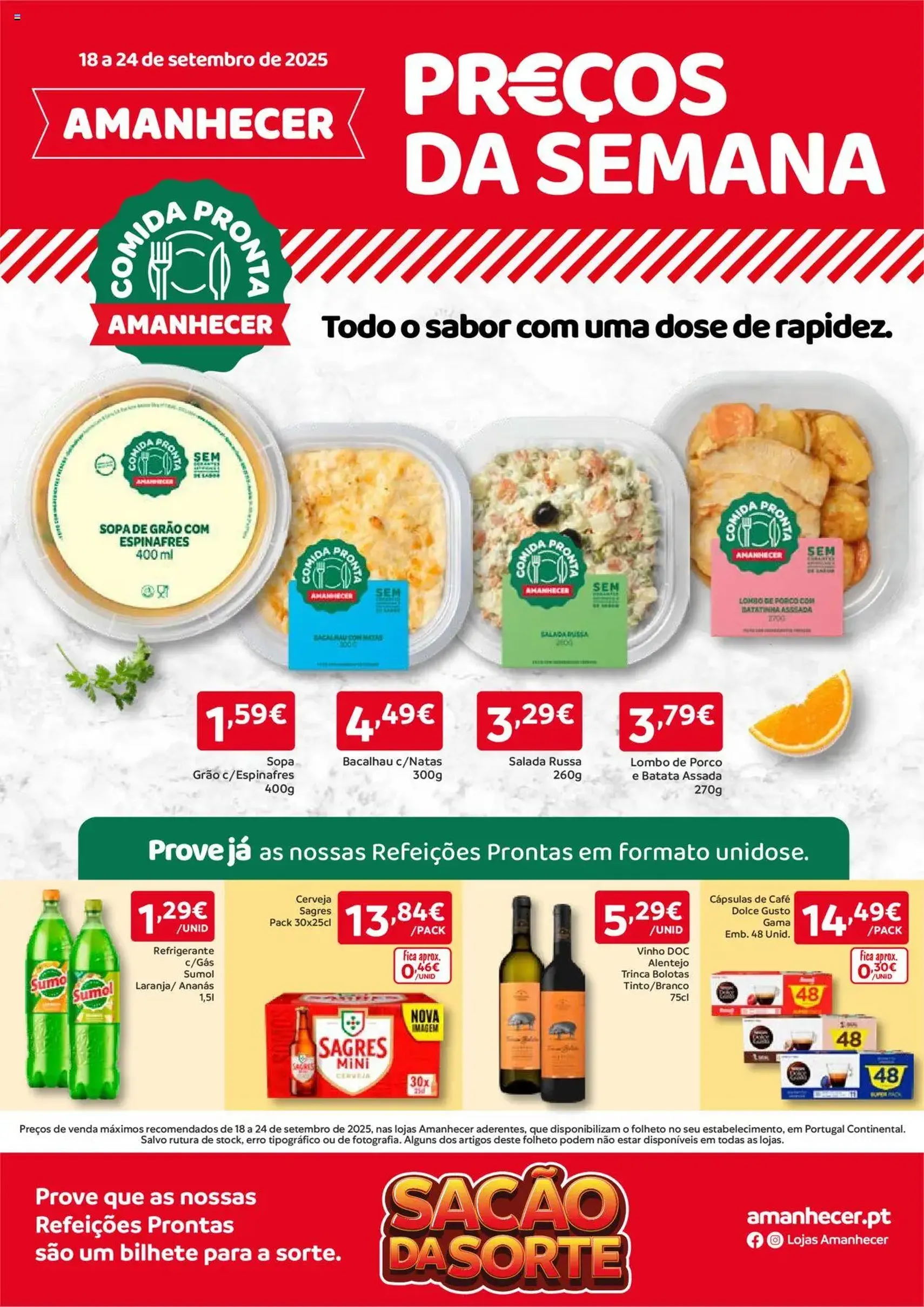 Amanhecer folheto - folheto válido a partir de 18/09/2025 página 1 de 4