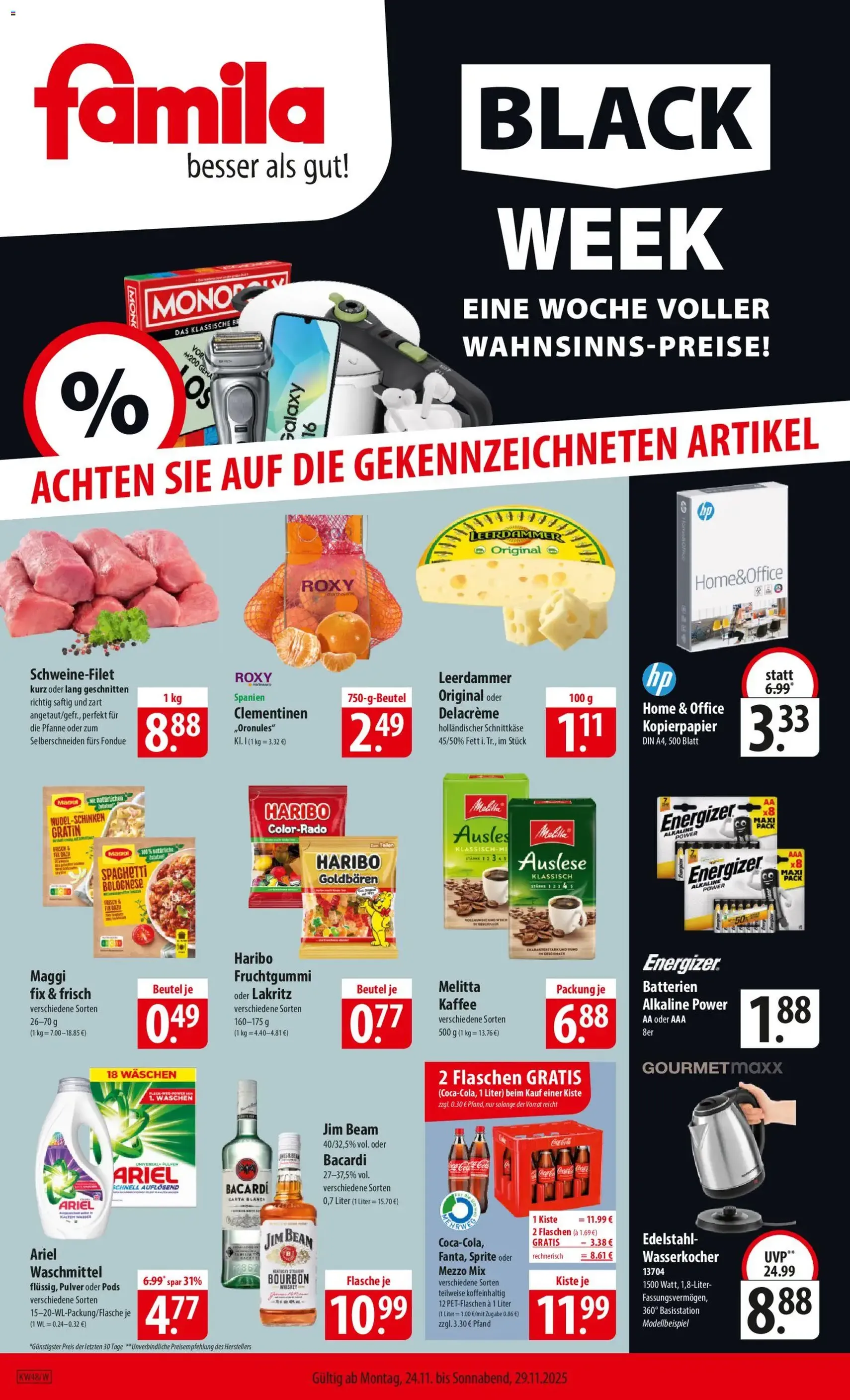 Famila - Black Friday - Gültiger Prospekt ab 24.11.2025, Seite 1 von insgesamt 24