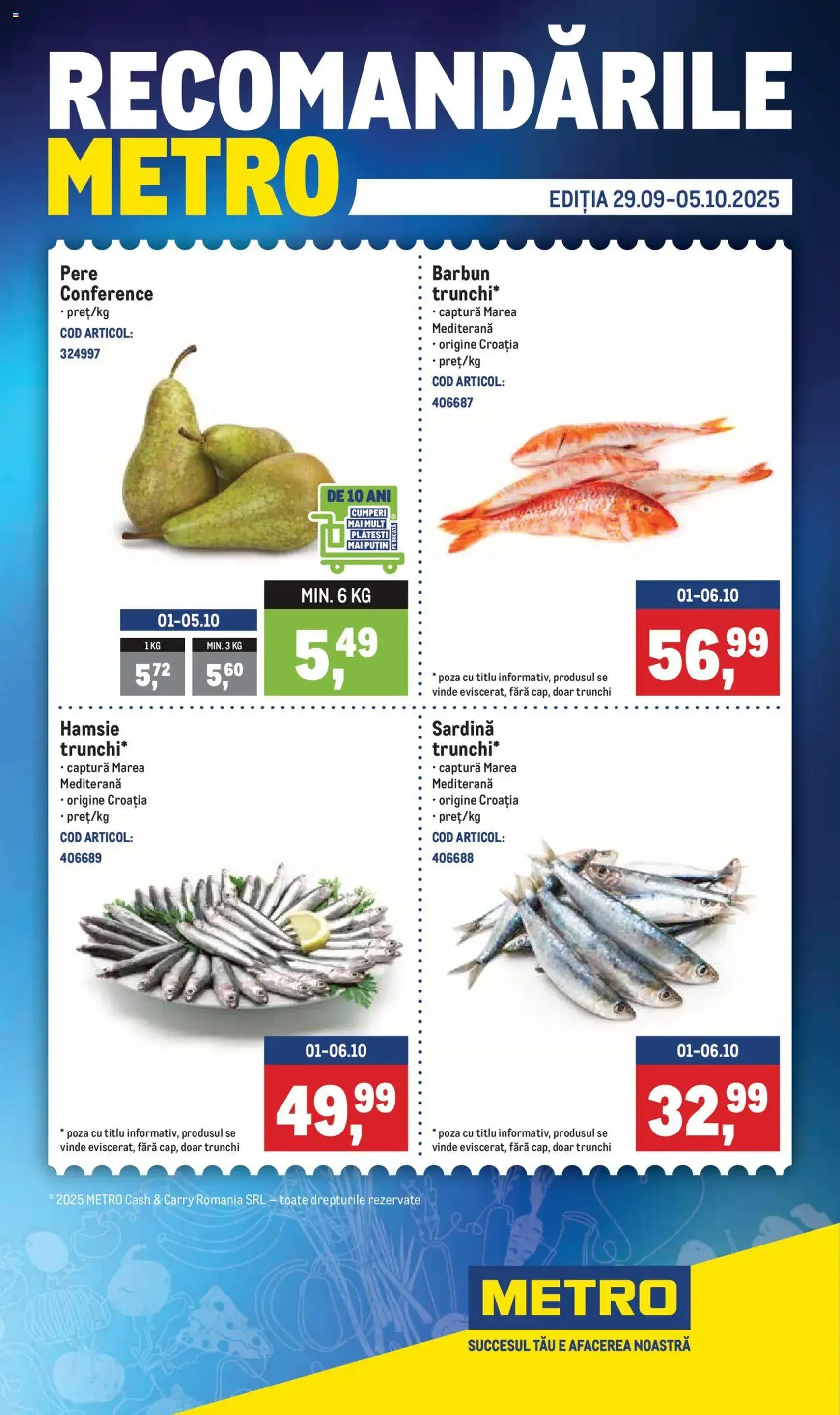 Catalog Metro - cataloage valabile începând cu 29.09.2025 pagina 1 din 4