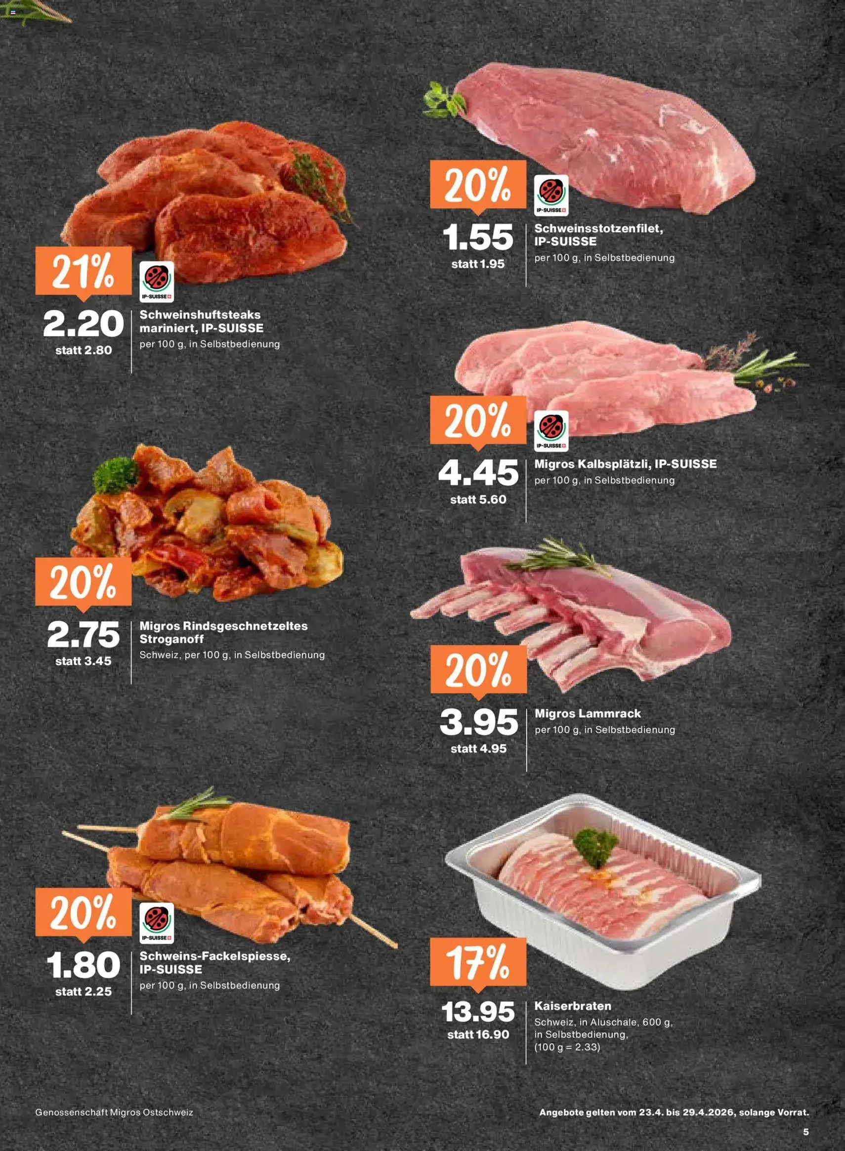 Migros aktionen - Gültiger Prospekt ab 23.04.2026, Seite 5 von insgesamt 20