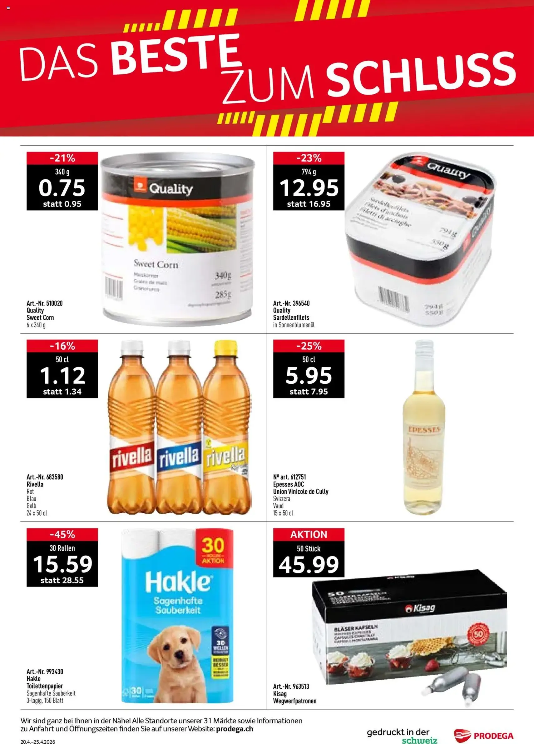 Prodega aktionen - Gültiger Prospekt ab 20.04.2026, Seite 36 von insgesamt 36