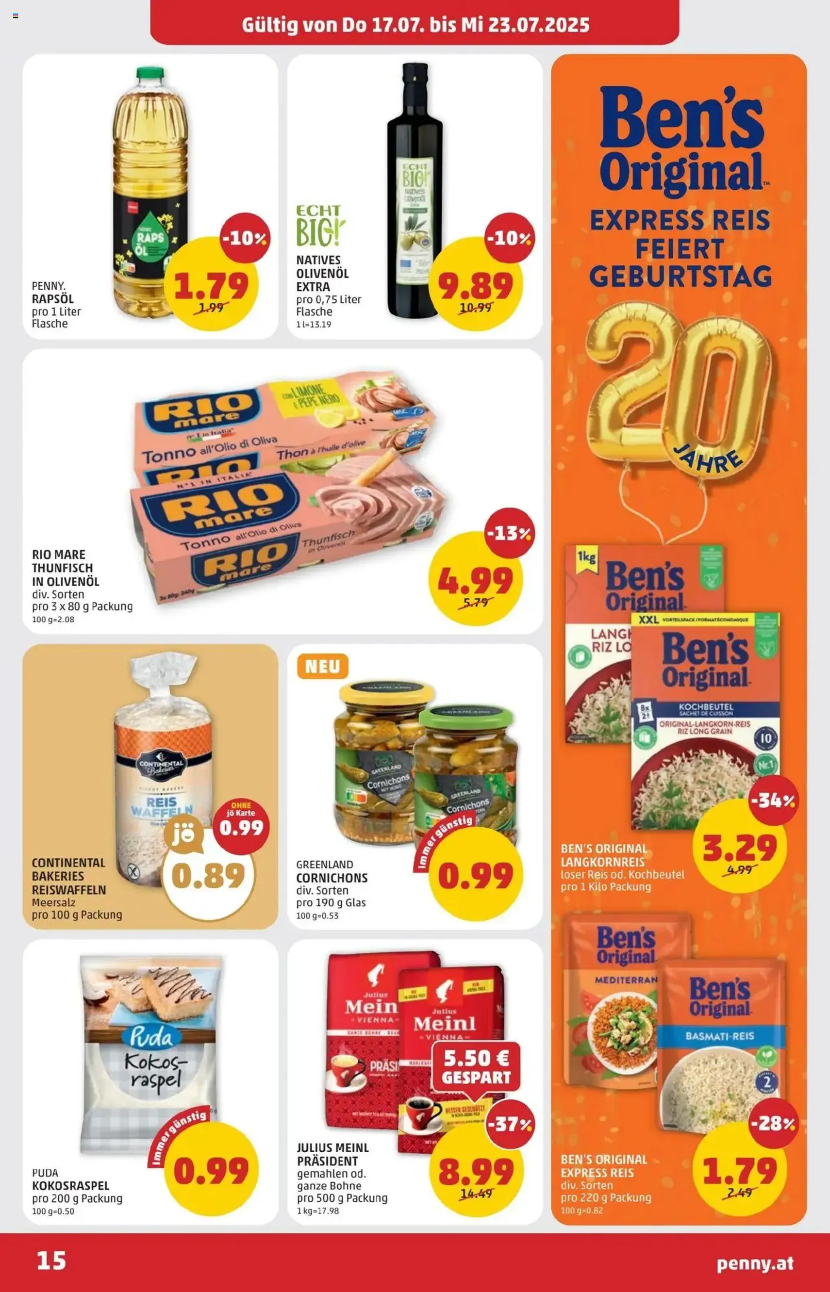 Penny Markt Flugblatt - Gültiger Prospekt ab 17.07.2025, Seite 15 von insgesamt 28 Penny Markt Flugblatt - Gültiger Prospekt ab 17.07.2025, Seite 15 von insgesamt 28