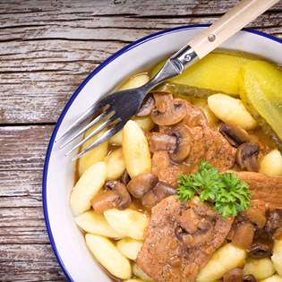 Recipe preview Pork with mushrooms