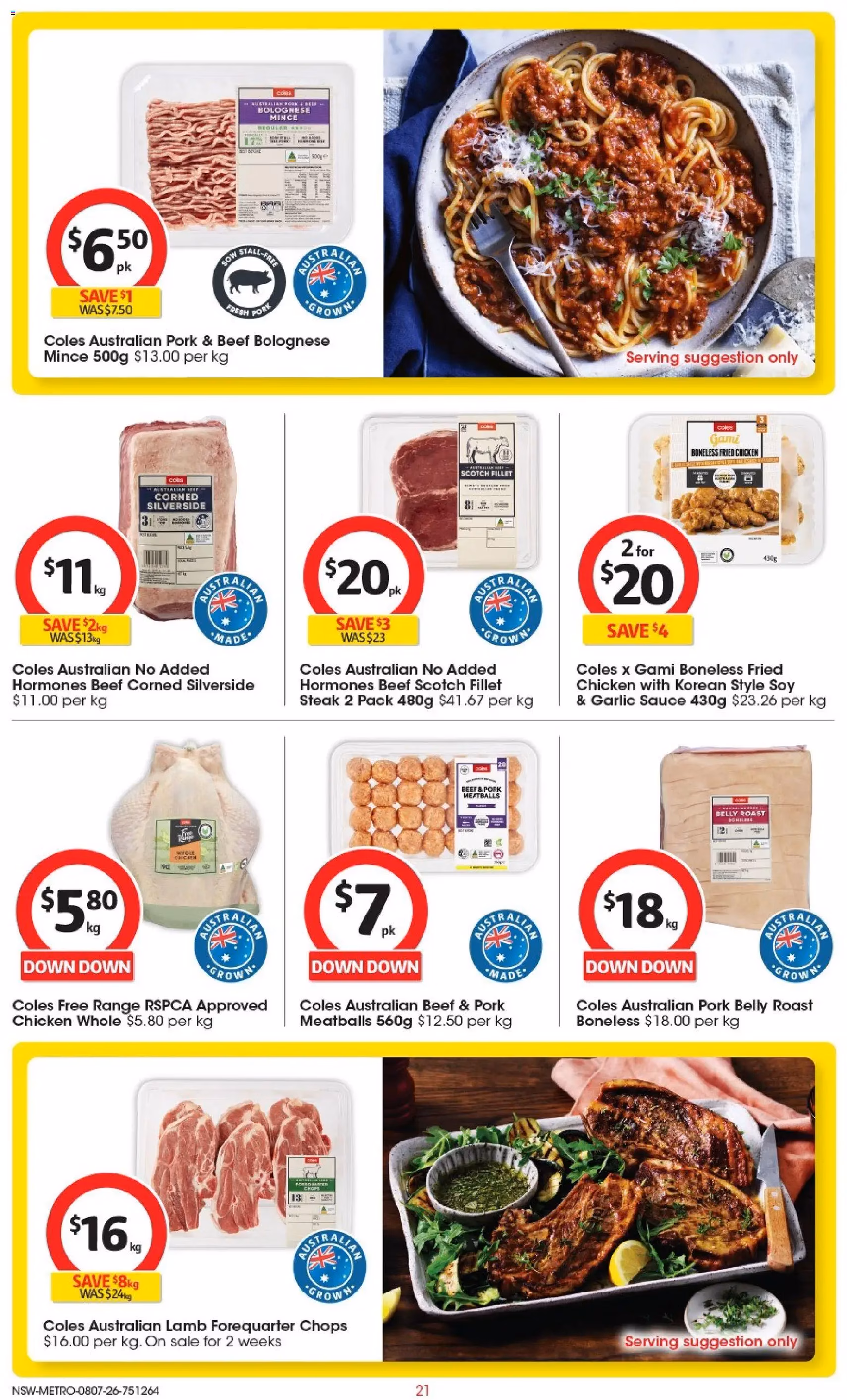 Coles catalogue - valid flyer from 08/07/2026, page 21 of 50