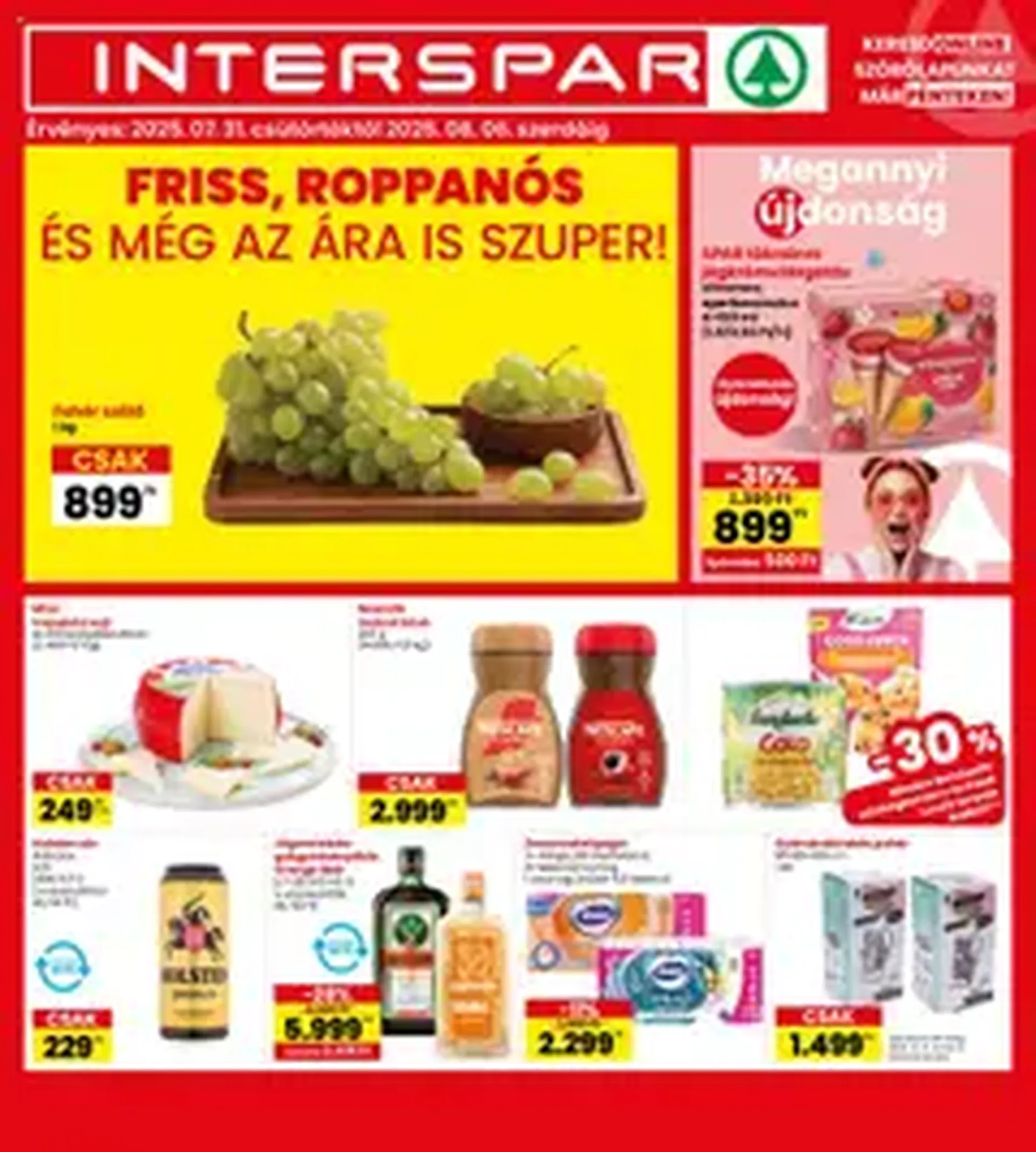 Interspar Akciós újság - 2025.07.31. érvényes szórólap 1 oldal 1 oldalból